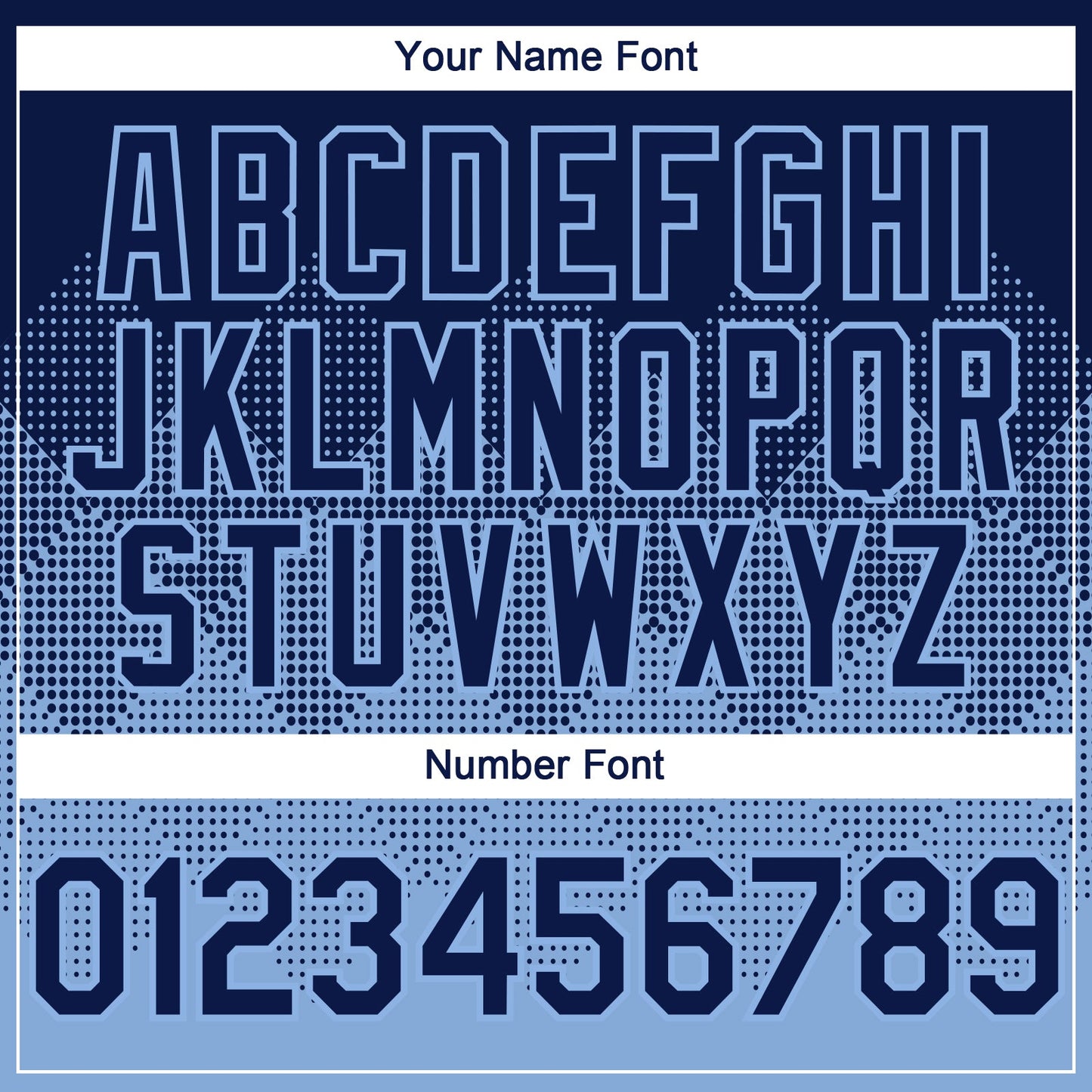 Custom Navy Light Blue 3D Gradient Square Shape Authentic Baseball Jersey view 5