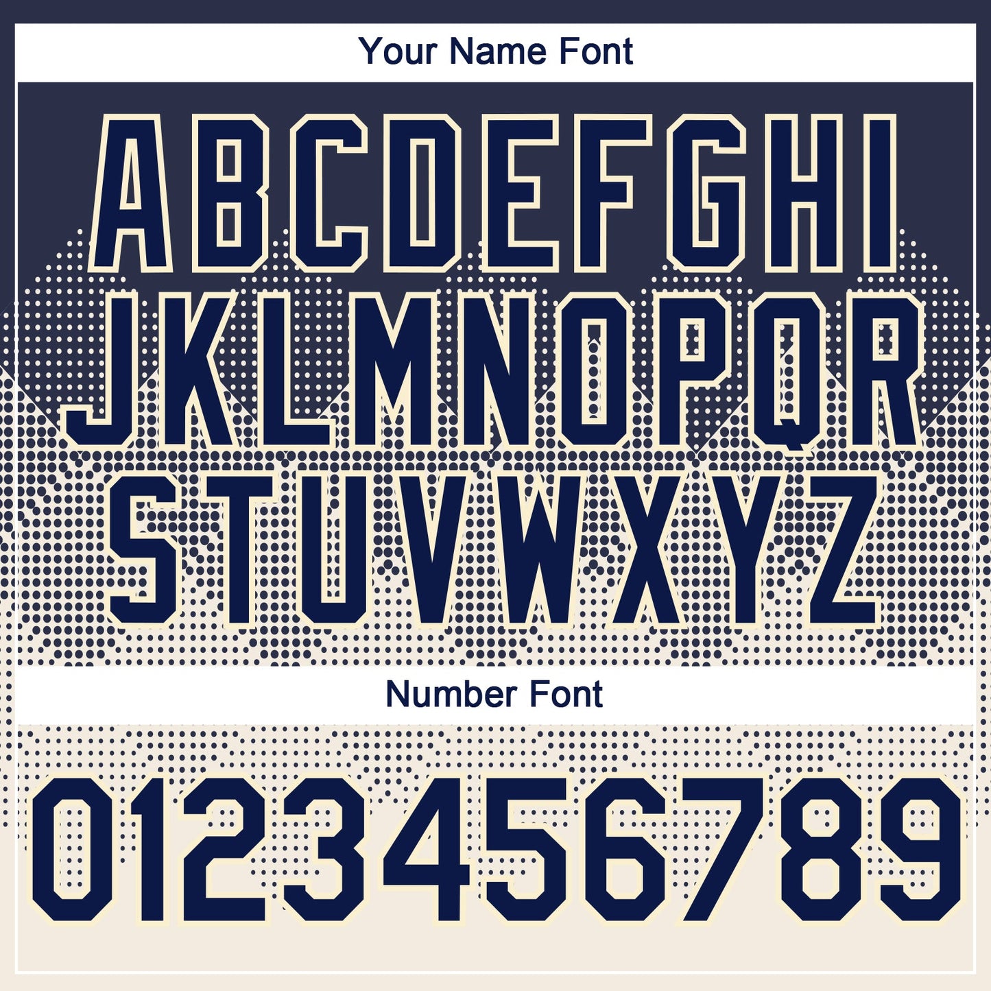 Custom Navy Cream 3D Gradient Square Shape Authentic Baseball Jersey view 5