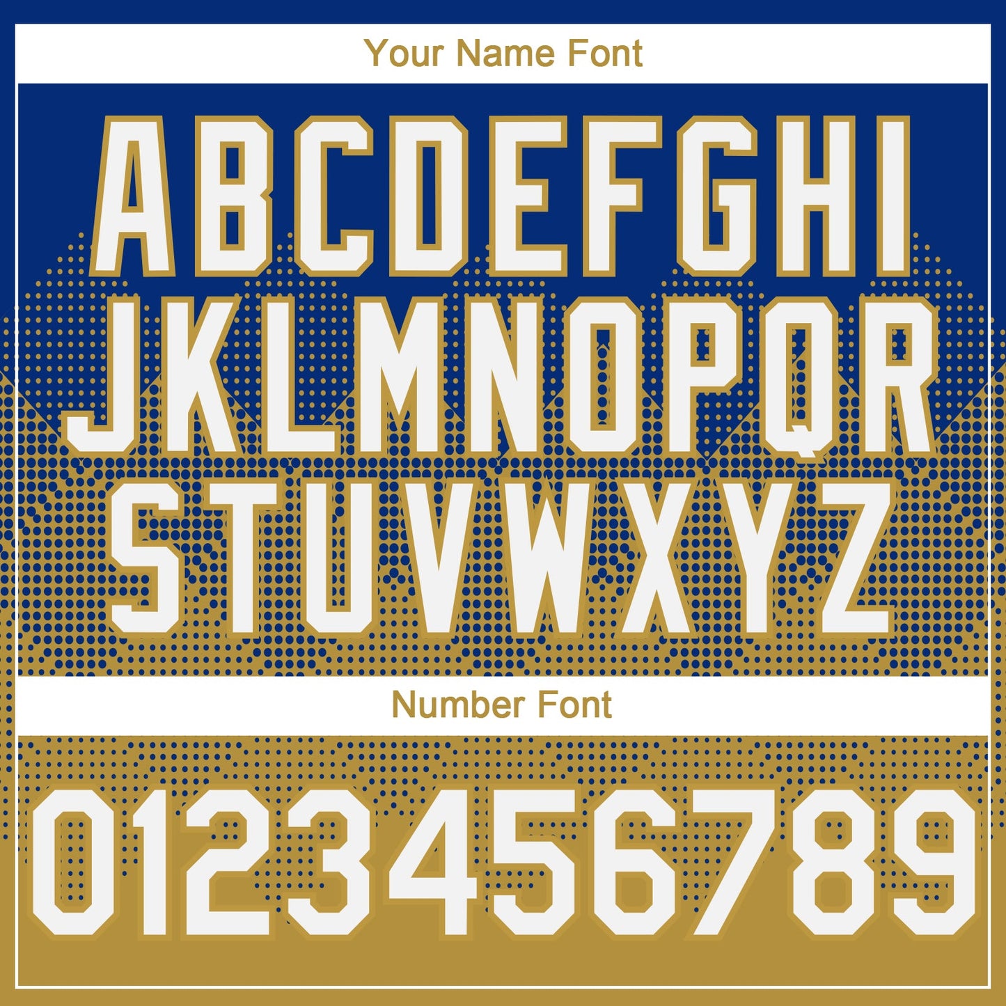 Custom Royal White-Old Gold 3D Gradient Square Shape Authentic Baseball Jersey view 5