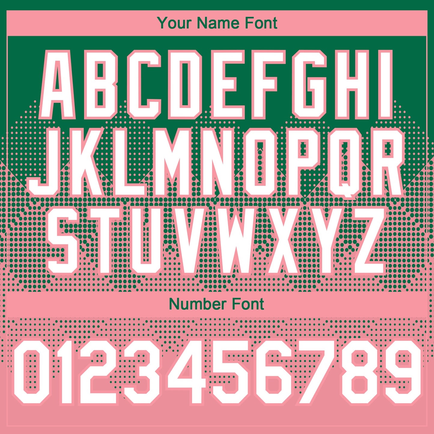 Custom Kelly Green White-Medium Pink 3D Gradient Square Shape Authentic Baseball Jersey view 5