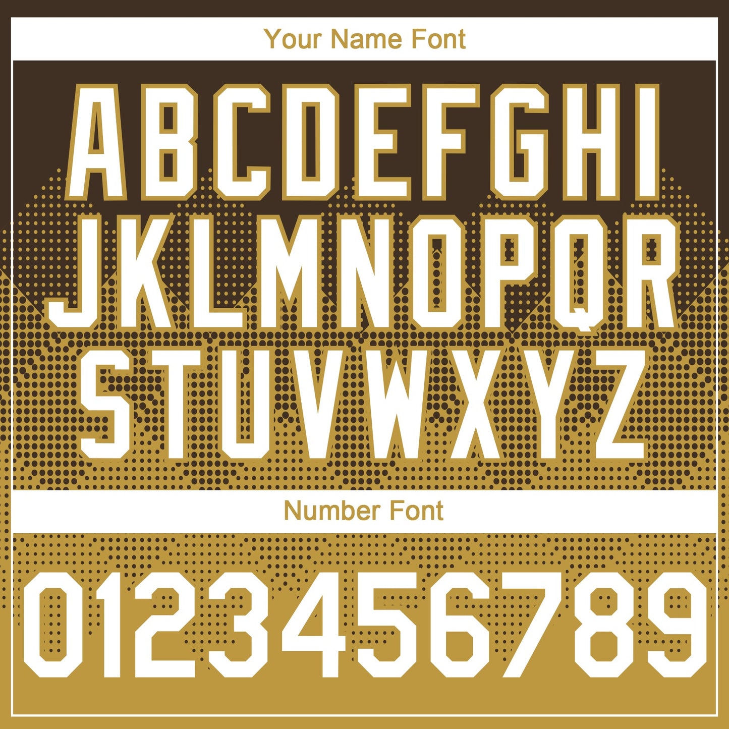 Custom Brown White-Old Gold 3D Gradient Square Shape Authentic Baseball Jersey view 5