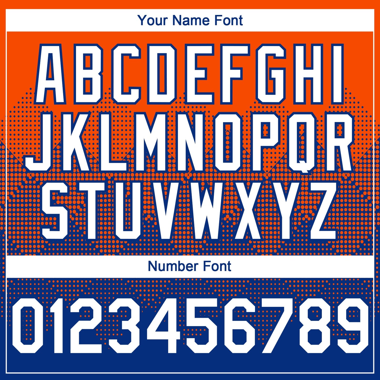 Custom Orange White-Royal 3D Gradient Square Shape Authentic Baseball Jersey view 5