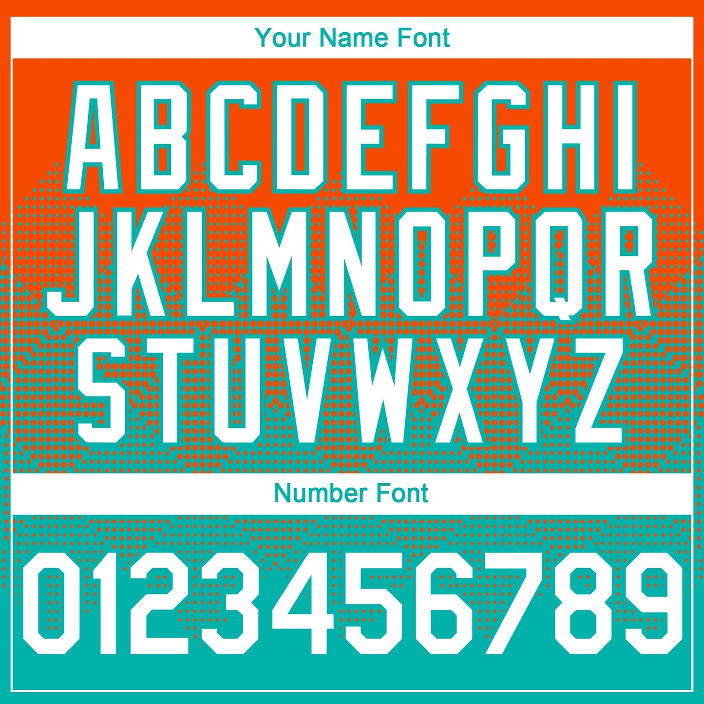 Custom Orange White-Aqua 3D Gradient Square Shape Authentic Baseball Jersey view 5
