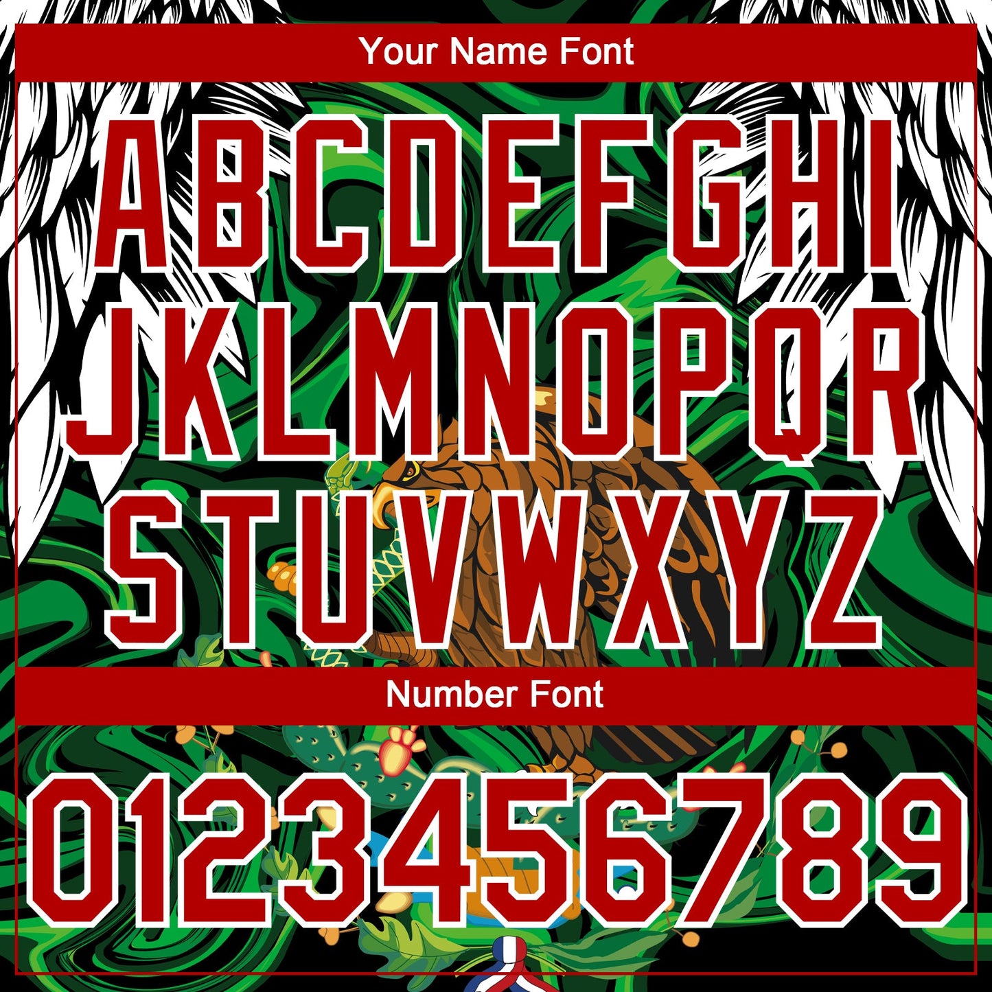 Custom Black Red-White 3D Mexico Authentic Baseball Jersey view 5