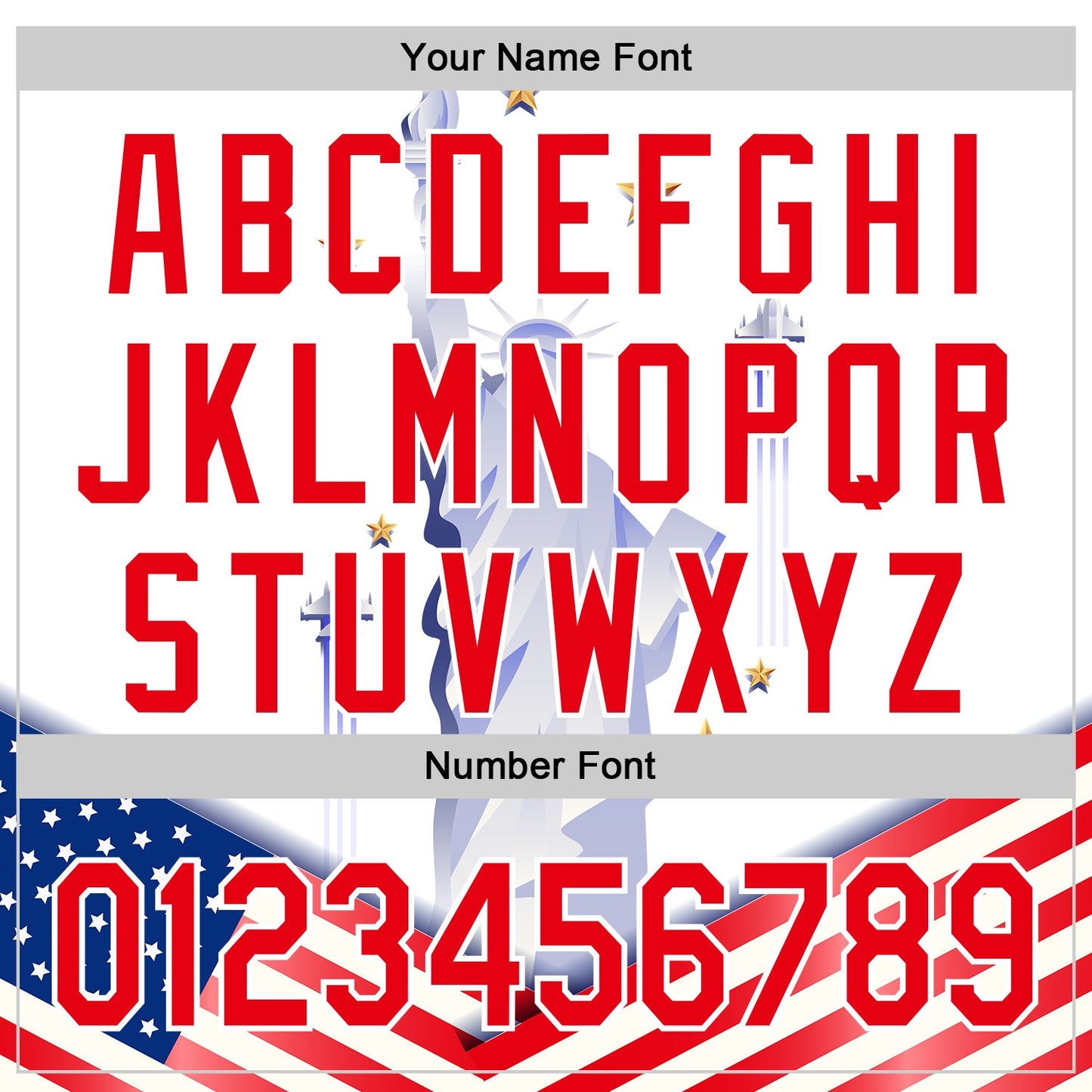 Custom White Fire Red 3D Patriotic American Flag And Statue of Liberty Authentic Baseball Jersey view 5
