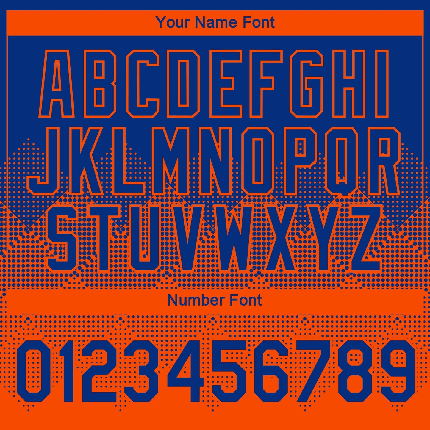 Custom Royal Orange 3D Pattern Design Gradient Square Shapes Performance T-Shirt view 4