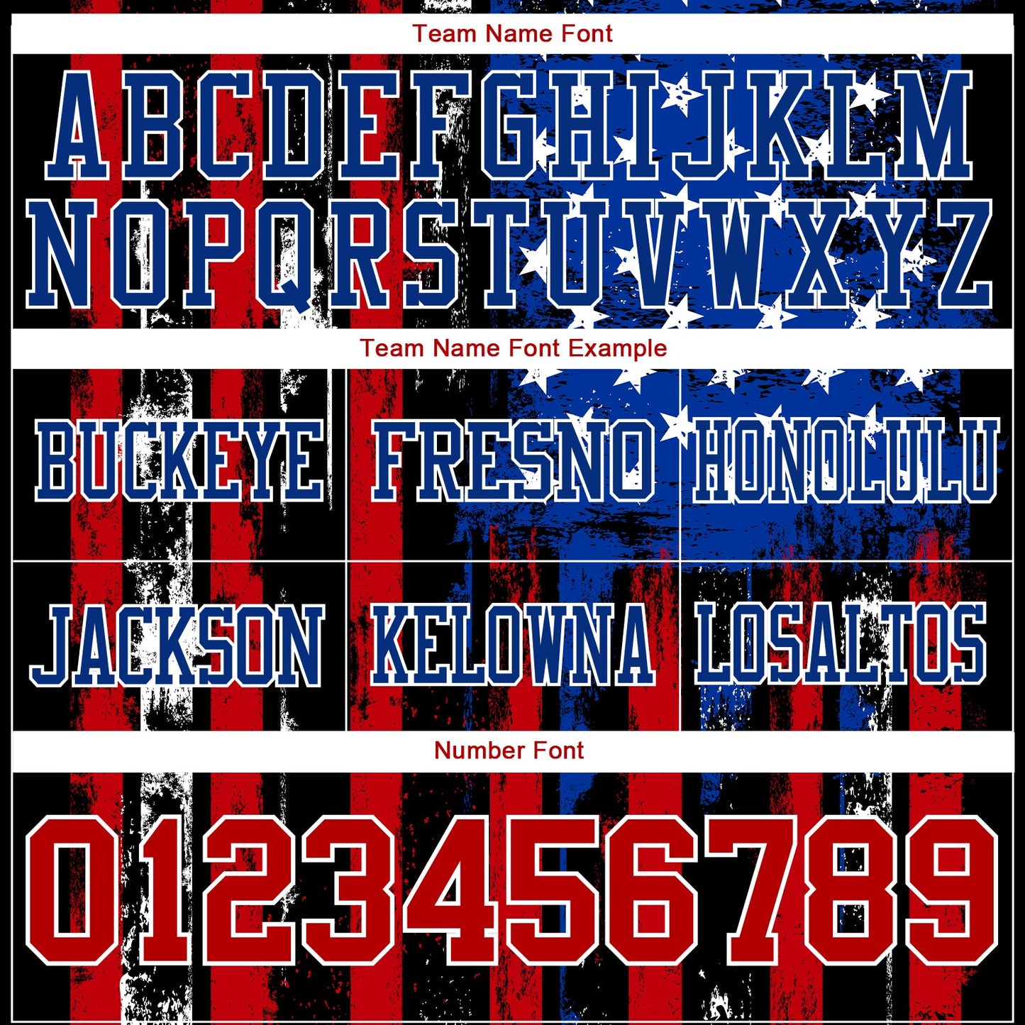 Custom Black Red Royal-White 3D Pattern American Flag Authentic Football Jersey view 4