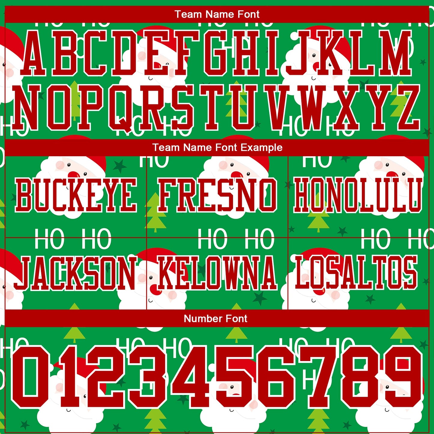 Custom Green Red-White 3D Pattern Christmas Authentic Football Jersey view 4