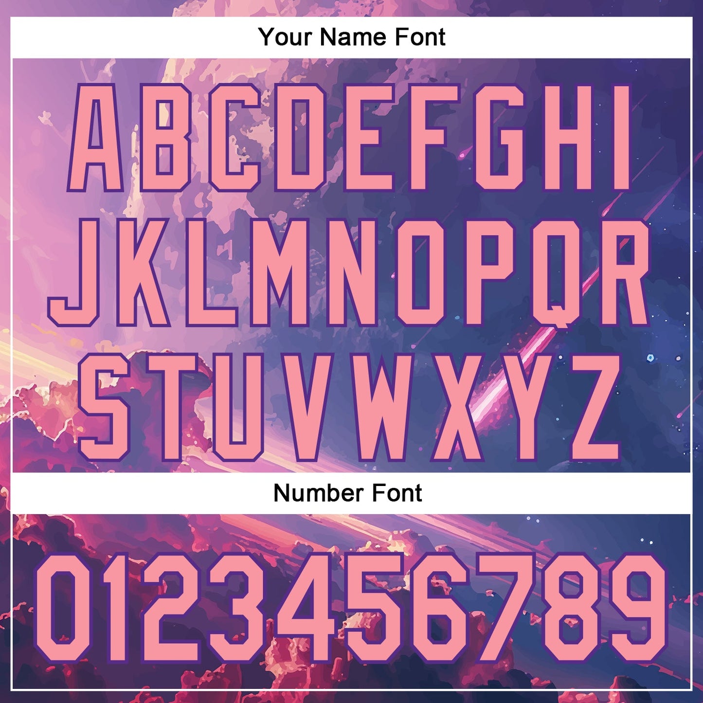 Custom Purple Medium Pink 3D Pattern Design Outer Space Authentic Baseball Jersey view 5