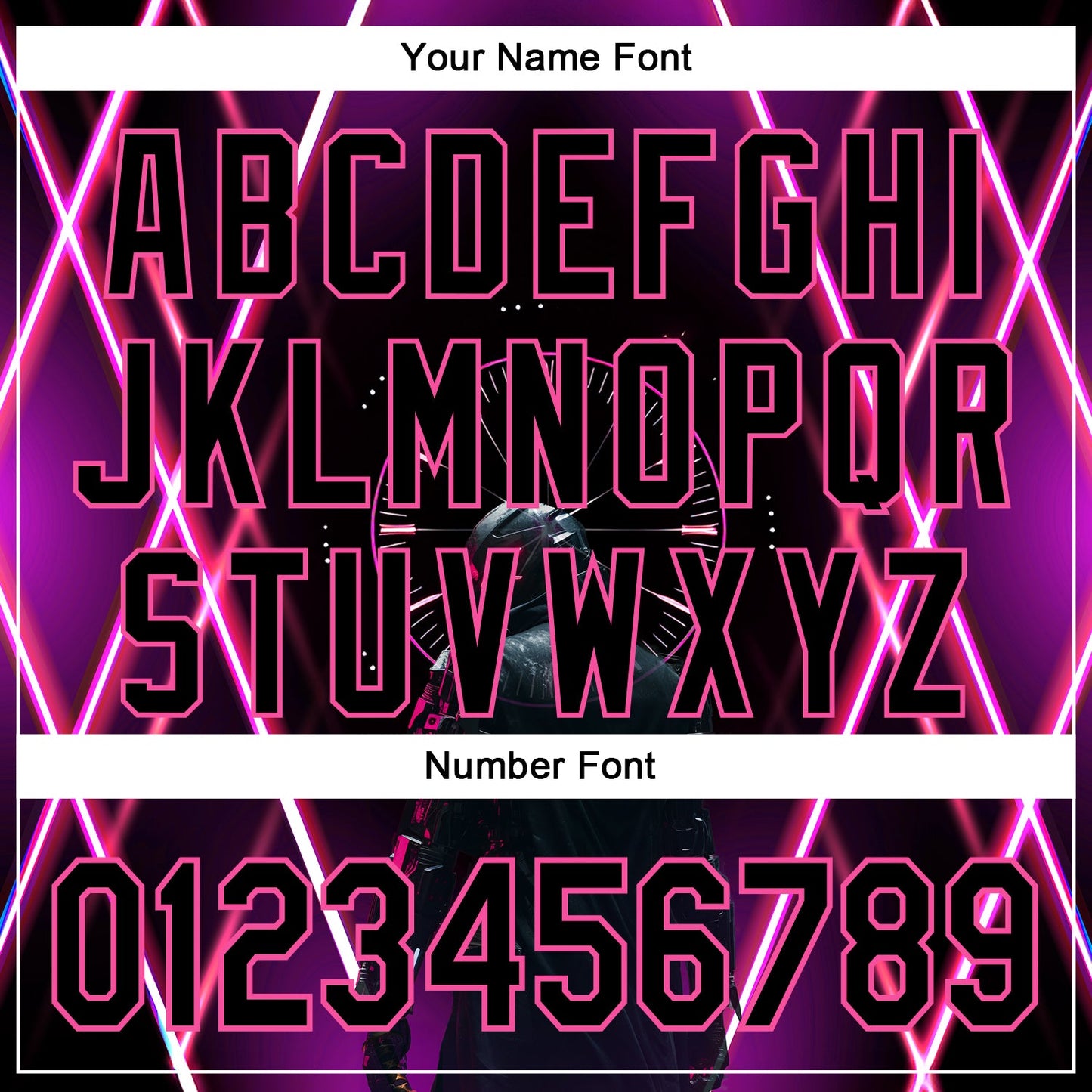 Custom Blue Black-Pink 3D Pattern Design Outer Space Light Swords Authentic Baseball Jersey view 5