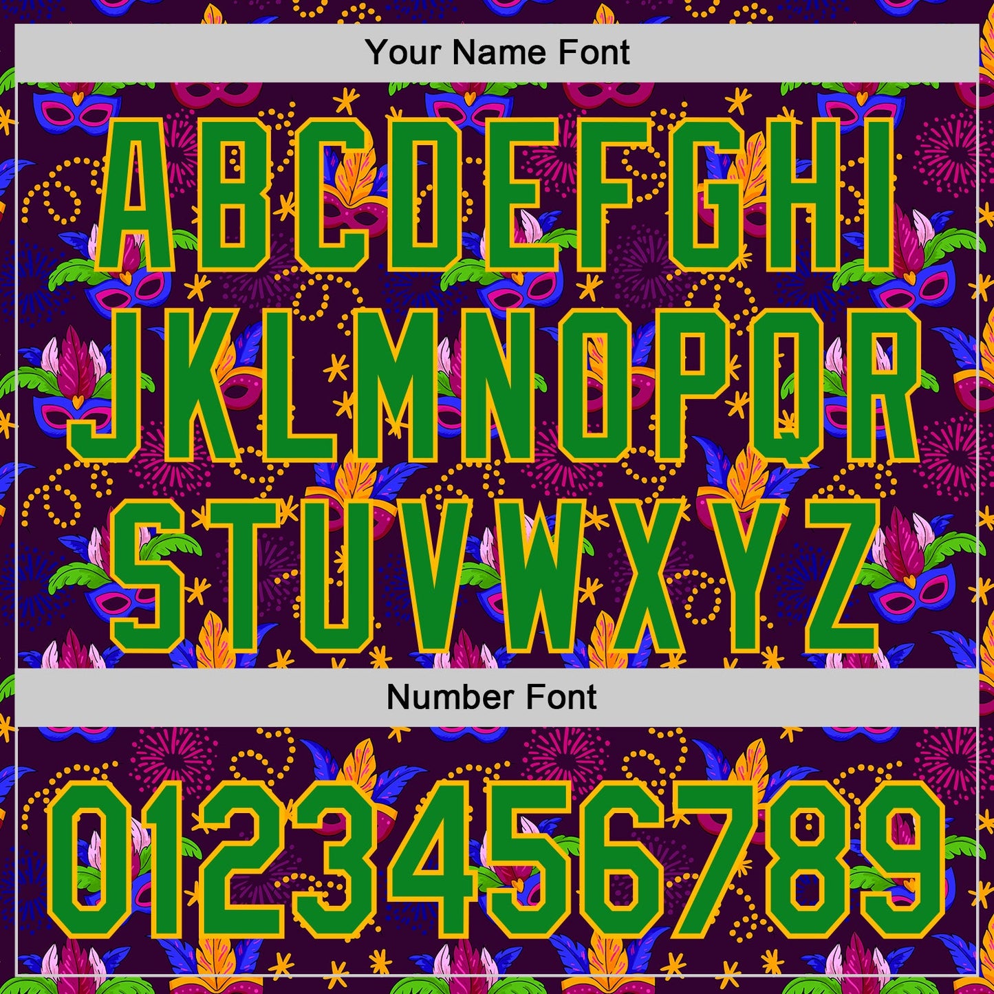 Custom Purple Grass Green-Gold 3D Pattern Design Mardi Gras Shrove Tuesday Authentic Baseball Jersey view 5