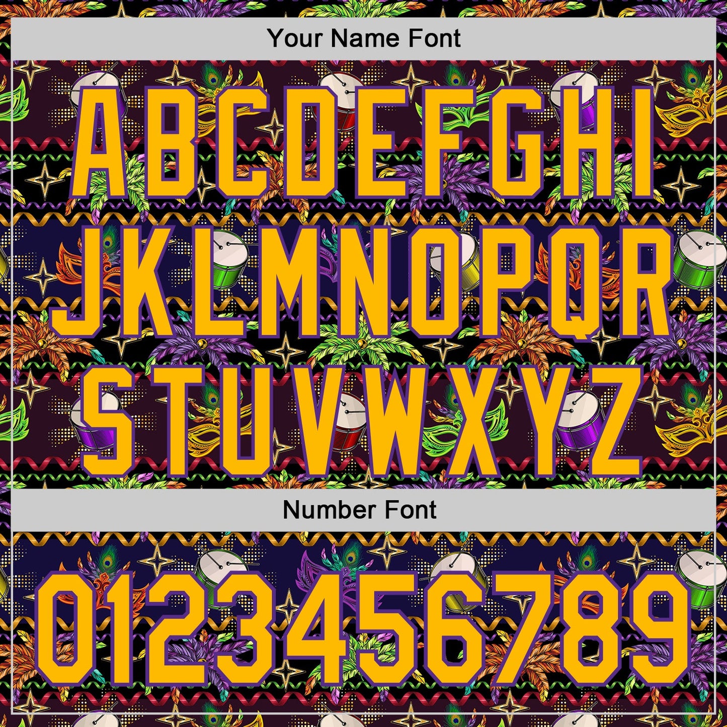 Custom Black Gold-Purple 3D Pattern Design Mardi Gras Shrove Tuesday Authentic Baseball Jersey view 5