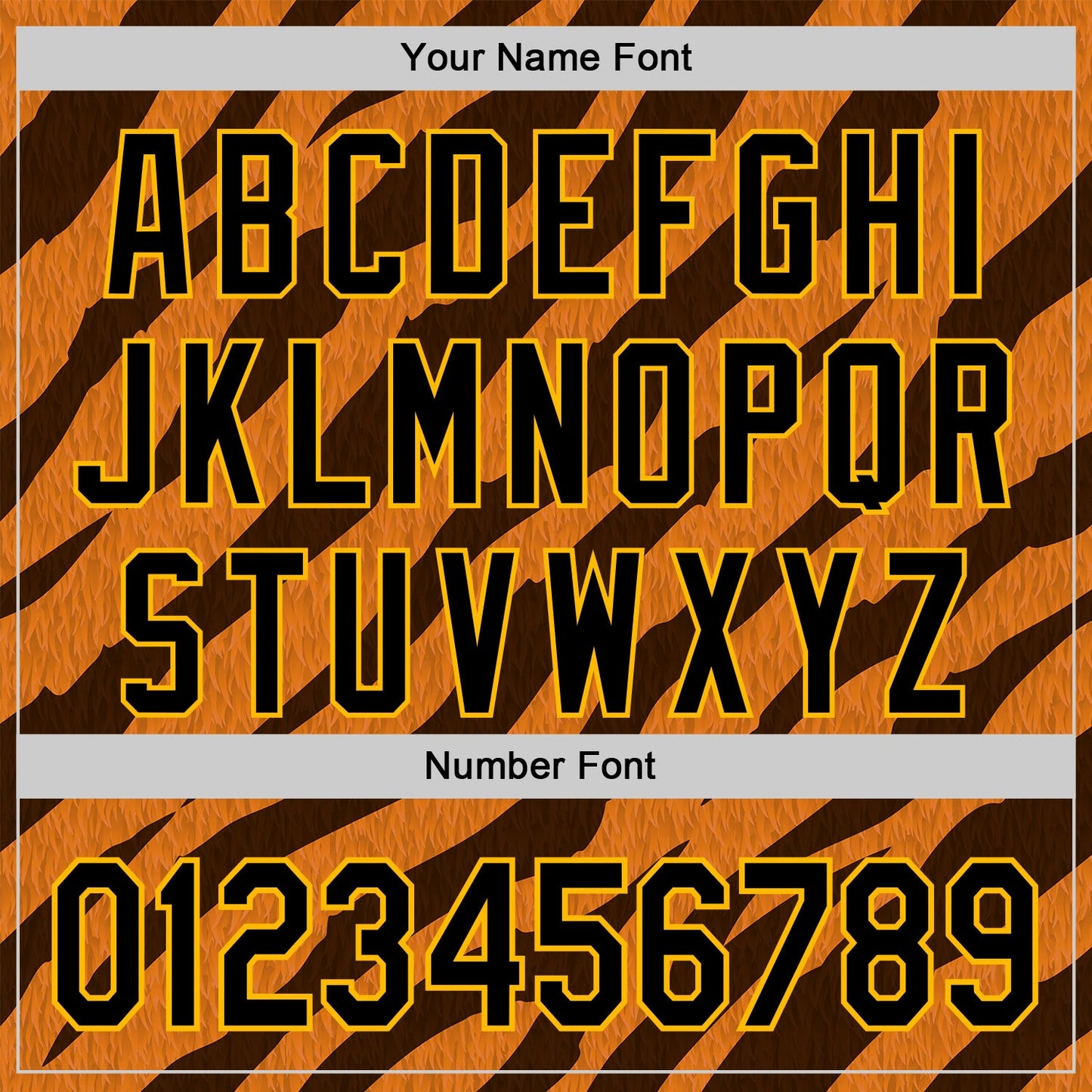 Custom Orange Black-Gold 3D Pattern Design Rave Party Tiger Print Authentic Baseball Jersey view 5