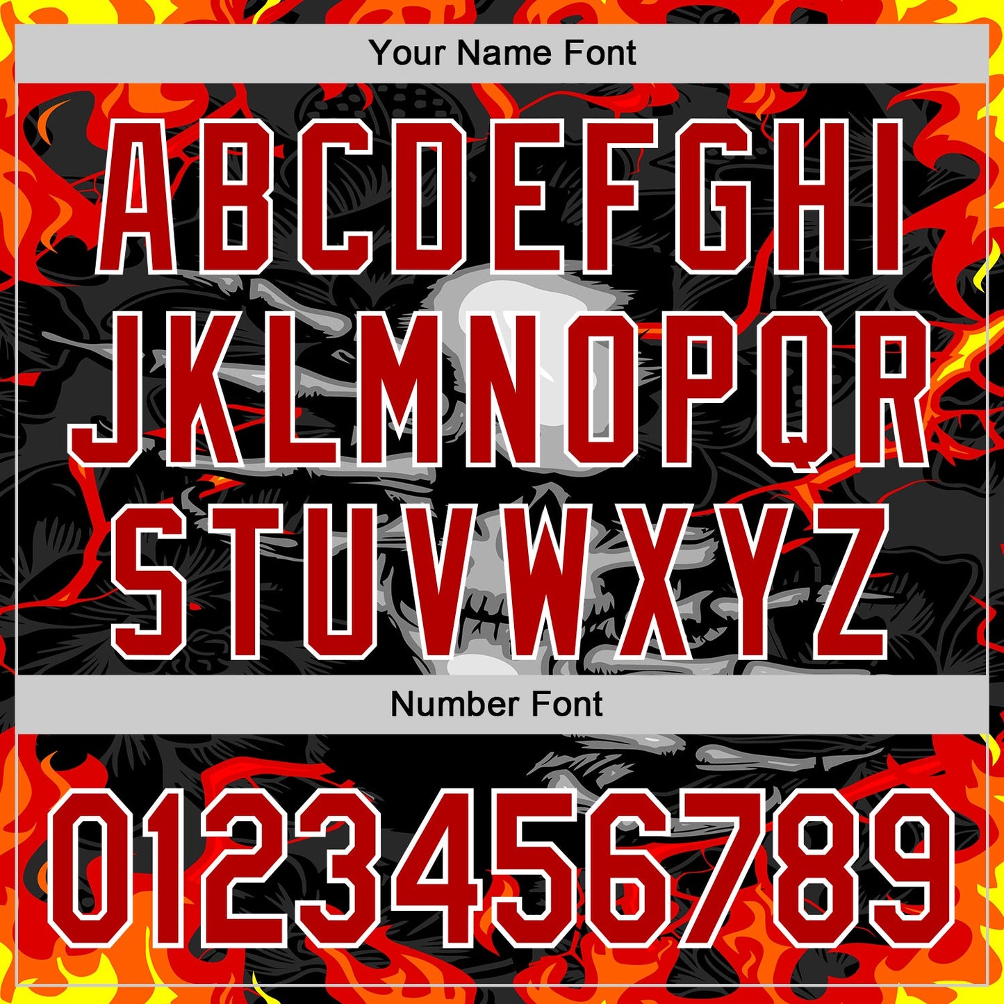 Custom Black Red-White 3D Pattern Design Burner Costumes Hellfire Skull Authentic Baseball Jersey view 5