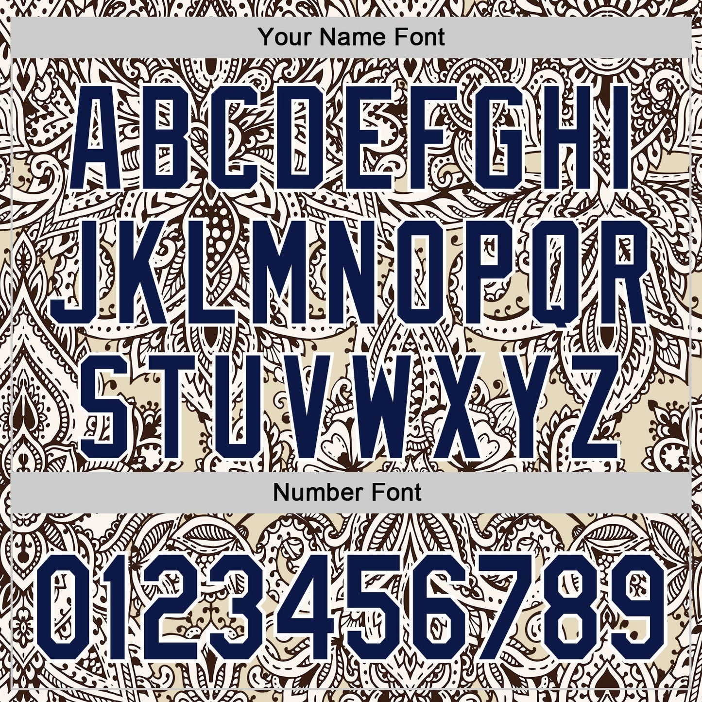 Custom Cream Navy-White 3D Pattern Design Burner Costumes Paisley Bandana Authentic Baseball Jersey view 5