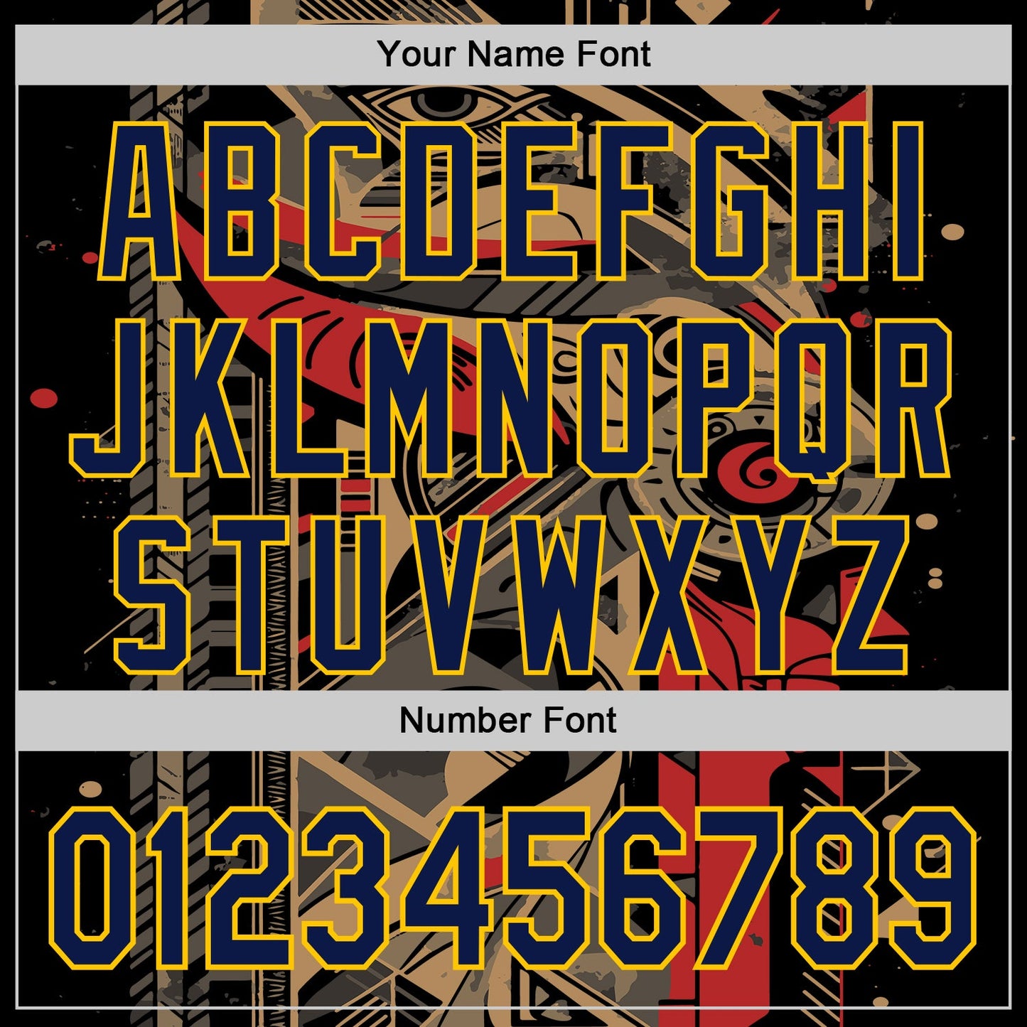 Custom Black Navy-Yellow 3D Pattern Design Burner Costumes Abstract Shape Authentic Baseball Jersey view 5