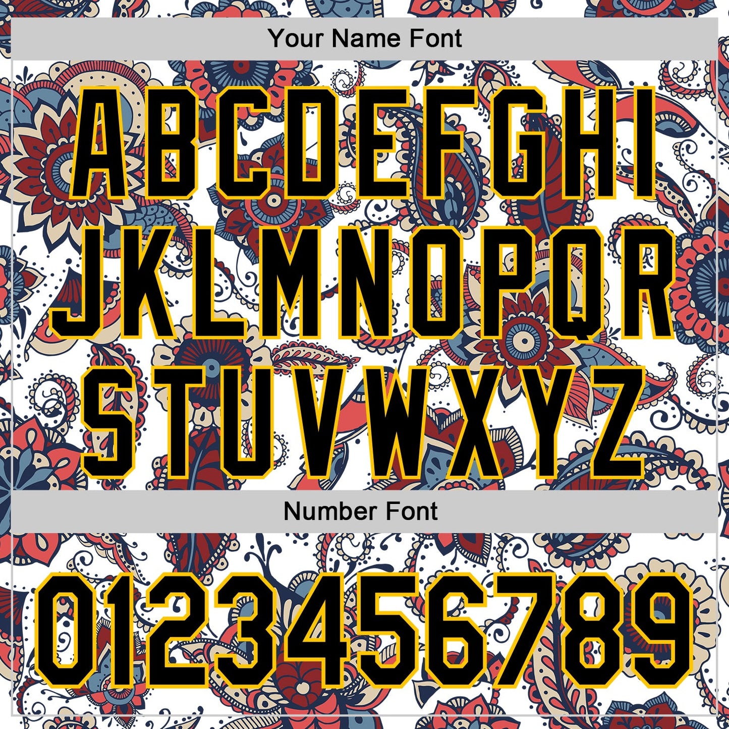 Custom White Black-Yellow 3D Pattern Design Burner Costumes Paisley Bandana Authentic Baseball Jersey view 5