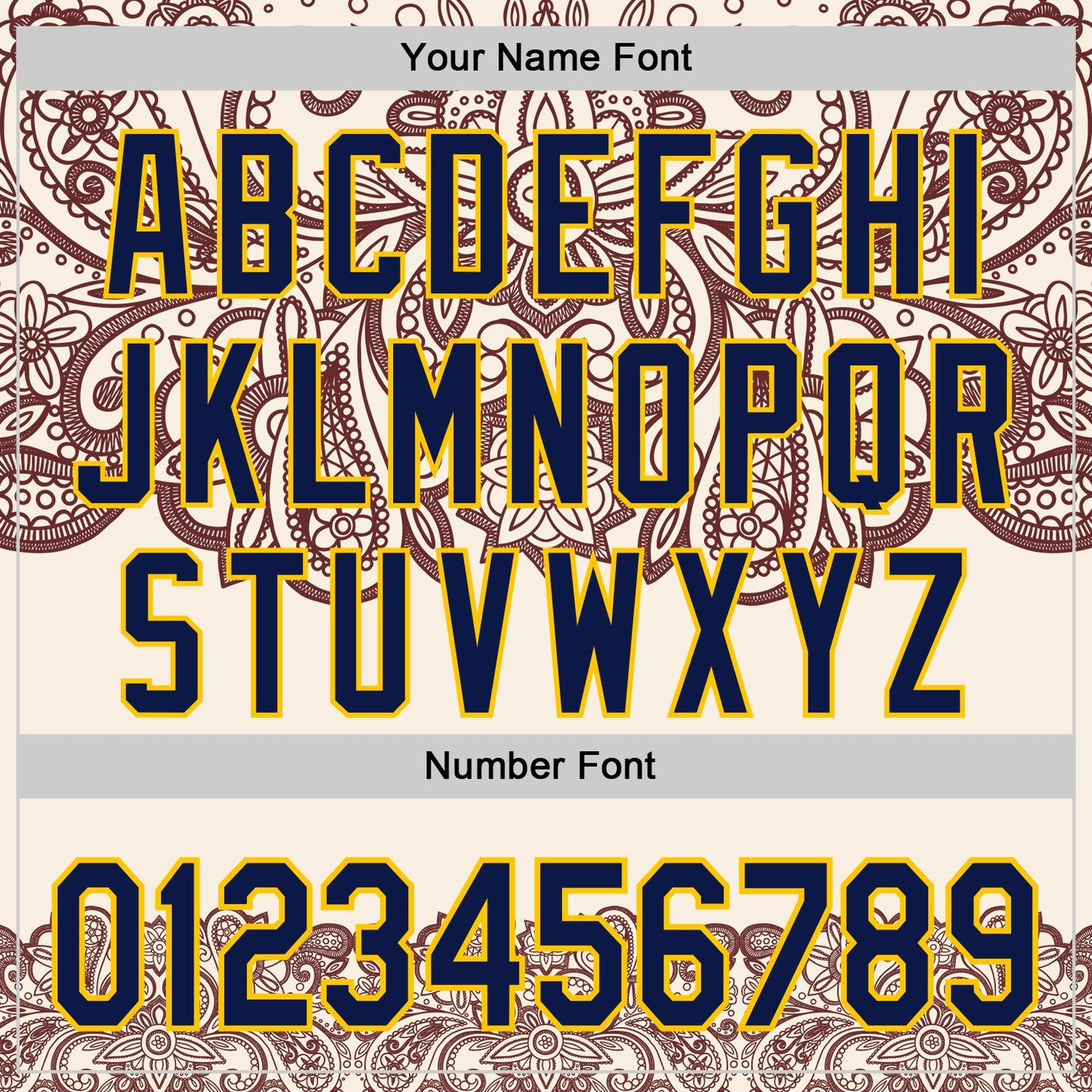 Custom Cream Navy Red-Yellow 3D Pattern Design Burner Costumes Paisley Bandana Authentic Baseball Jersey view 5