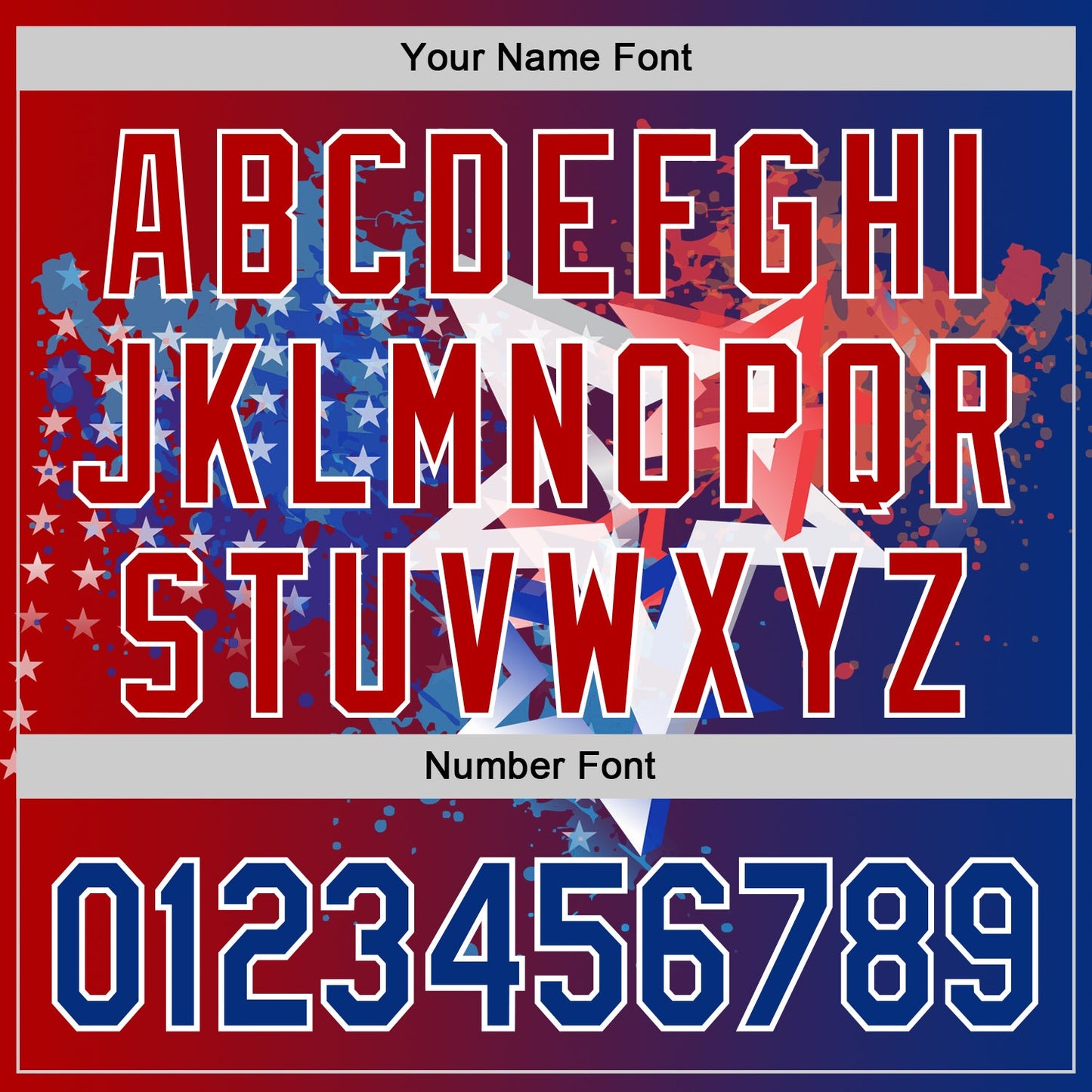 Custom Red Royal-White 3D Gradient American Flag America-Inspired Authentic Baseball Jersey view 5