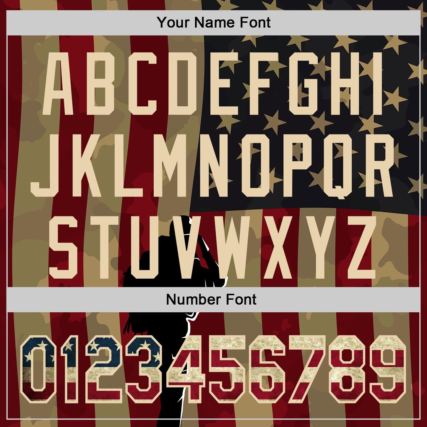 Custom Camo Vintage USA Flag-City Cream 3D American Flag Military Army Authentic Salute To Service Baseball Jersey view 5