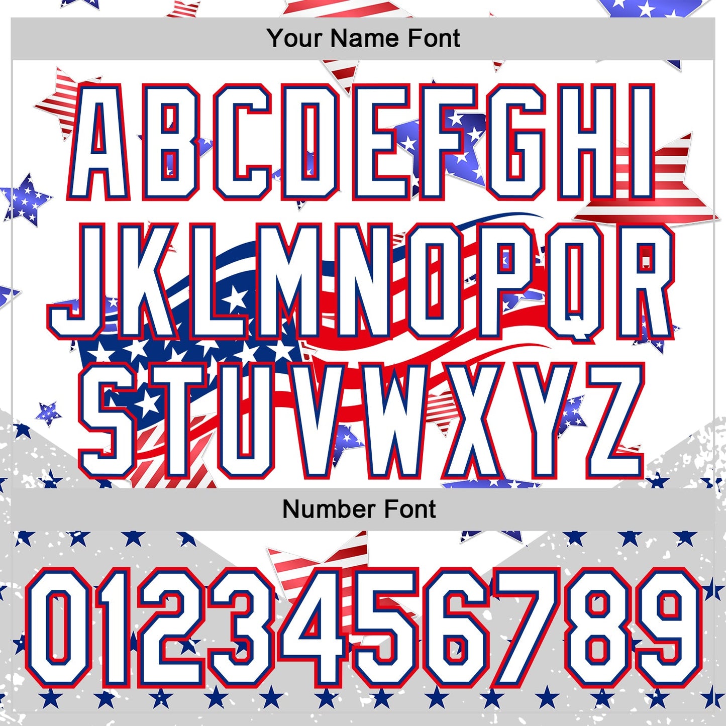 Custom White Royal-Fire Red 3D American Flag Stars Authentic Baseball Jersey view 5