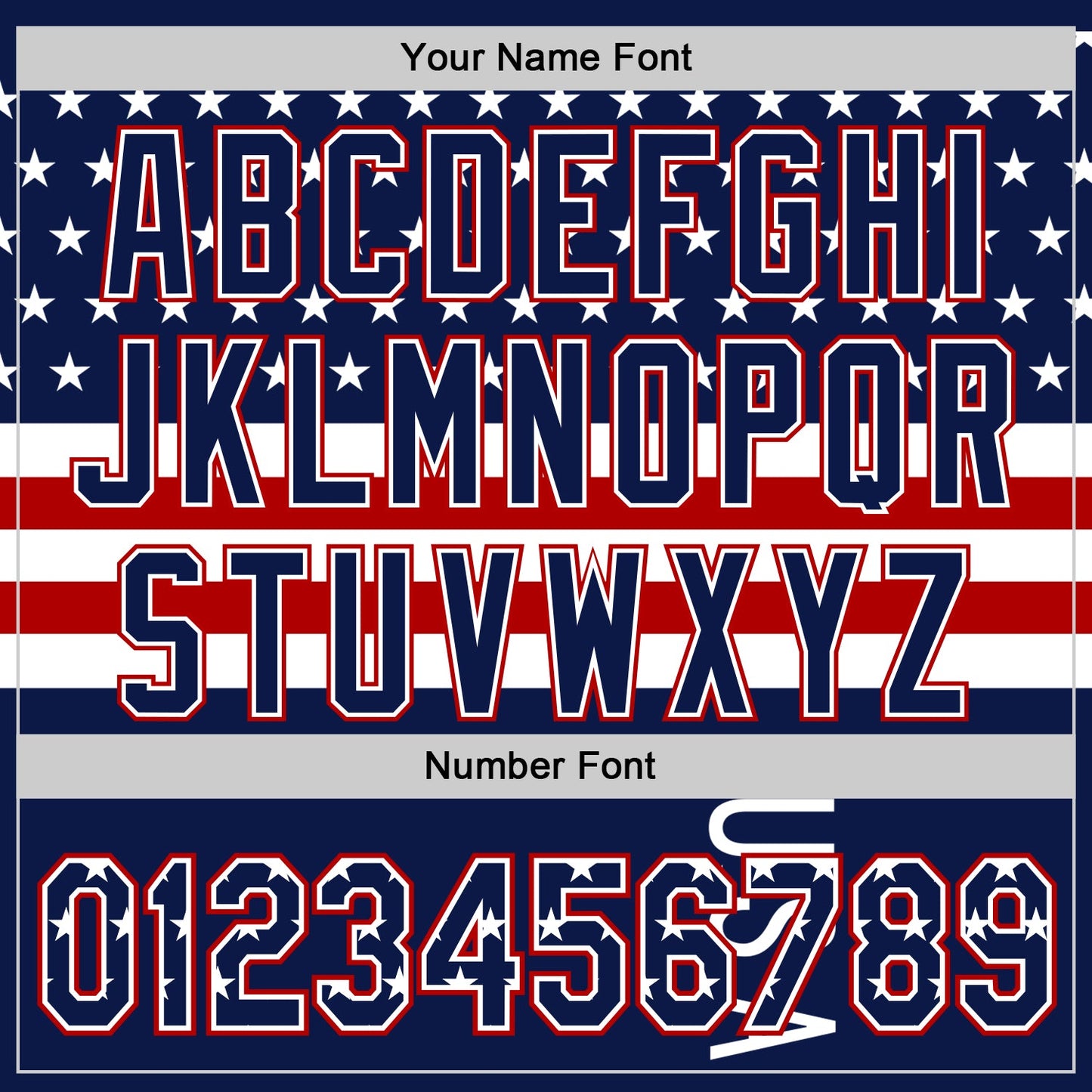 Custom Navy Star Red-White 3D American Flag Authentic Baseball Jersey view 5