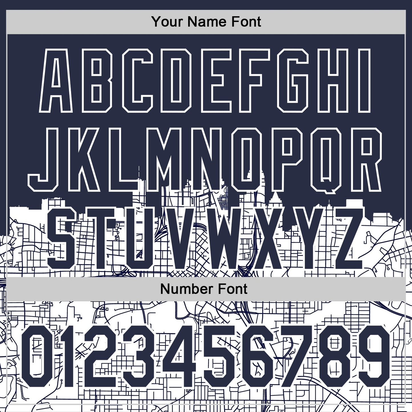 Custom Navy White 3D Pattern Design Atlanta Cityscape Urban Map Authentic Baseball Jersey view 5