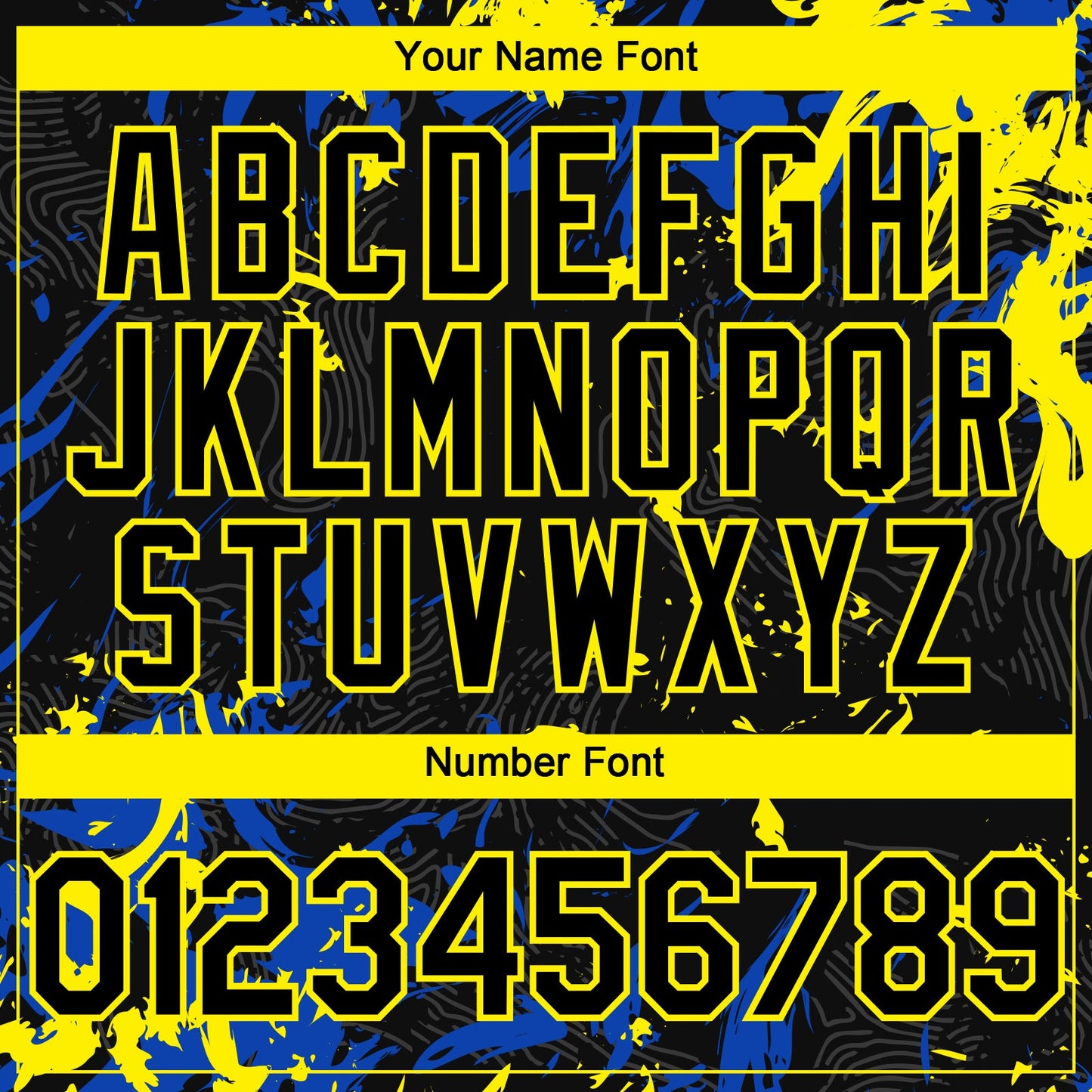Custom Black Thunder Blue-Light Yellow Splash Authentic Baseball Jersey view 5