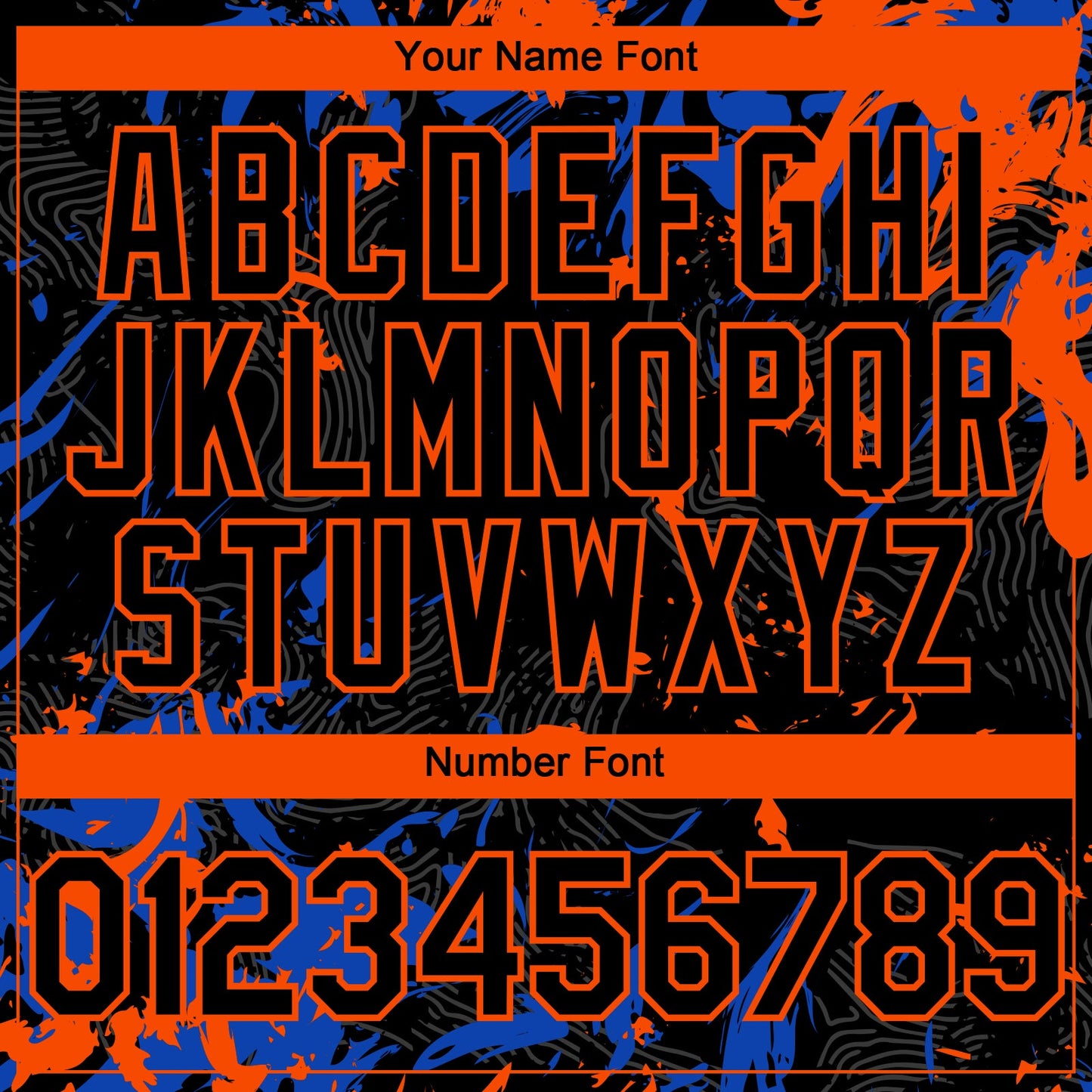 Custom Black Thunder Blue-Orange Splash Authentic Baseball Jersey view 5