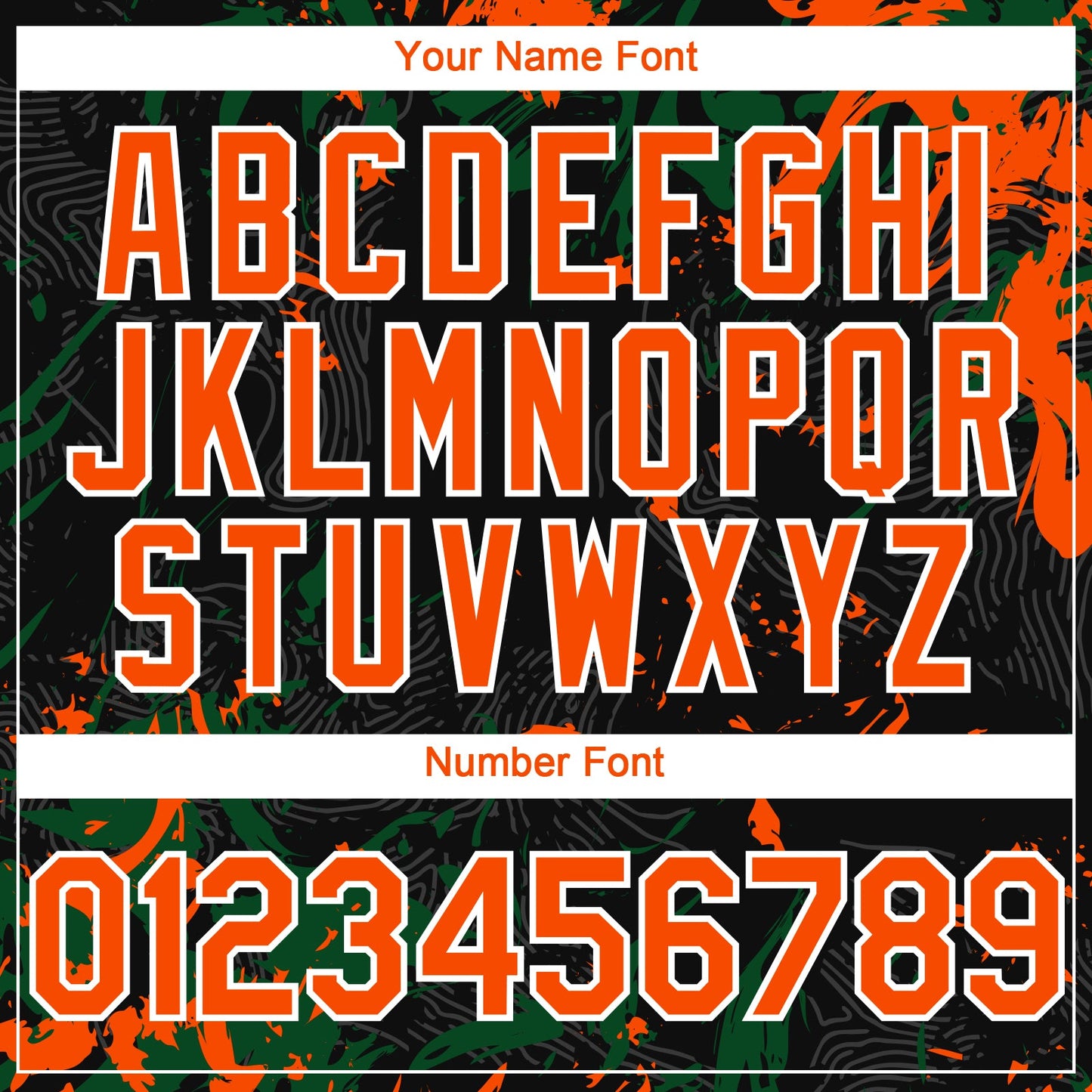 Custom Black Orange Green-White Splash Authentic Baseball Jersey view 5