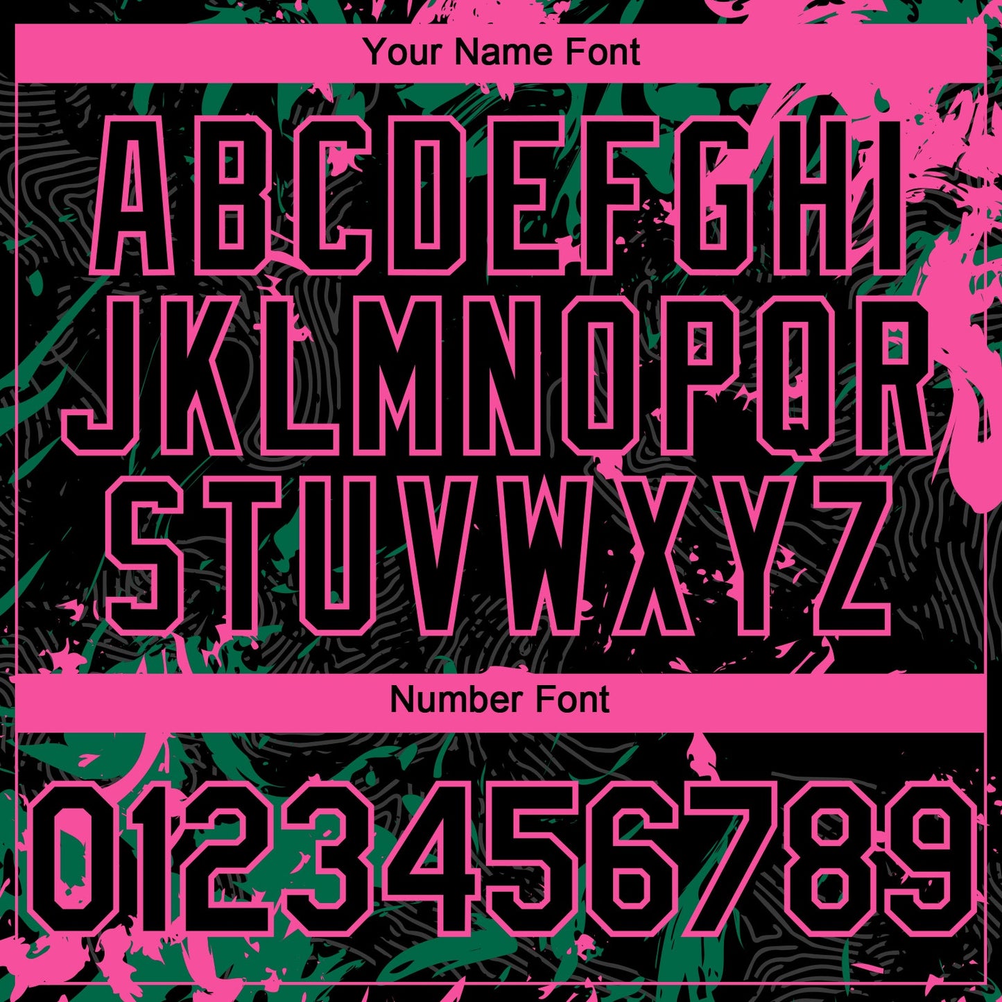 Custom Black Kelly Green-Pink Splash Authentic Baseball Jersey view 5