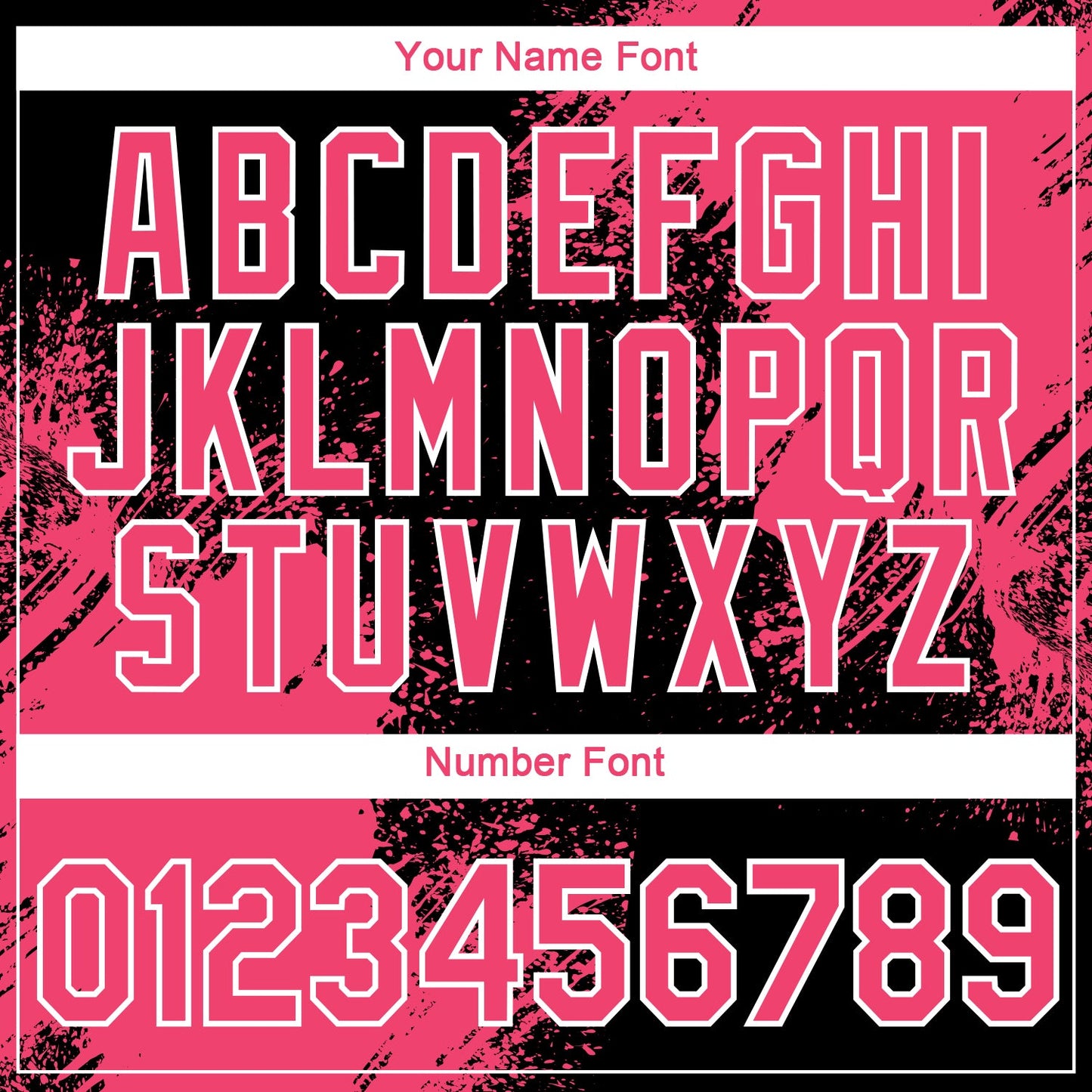 Custom Black Neon Pink-White 3D Pattern Design Abstract Brush Stroke Performance T-Shirt view 4