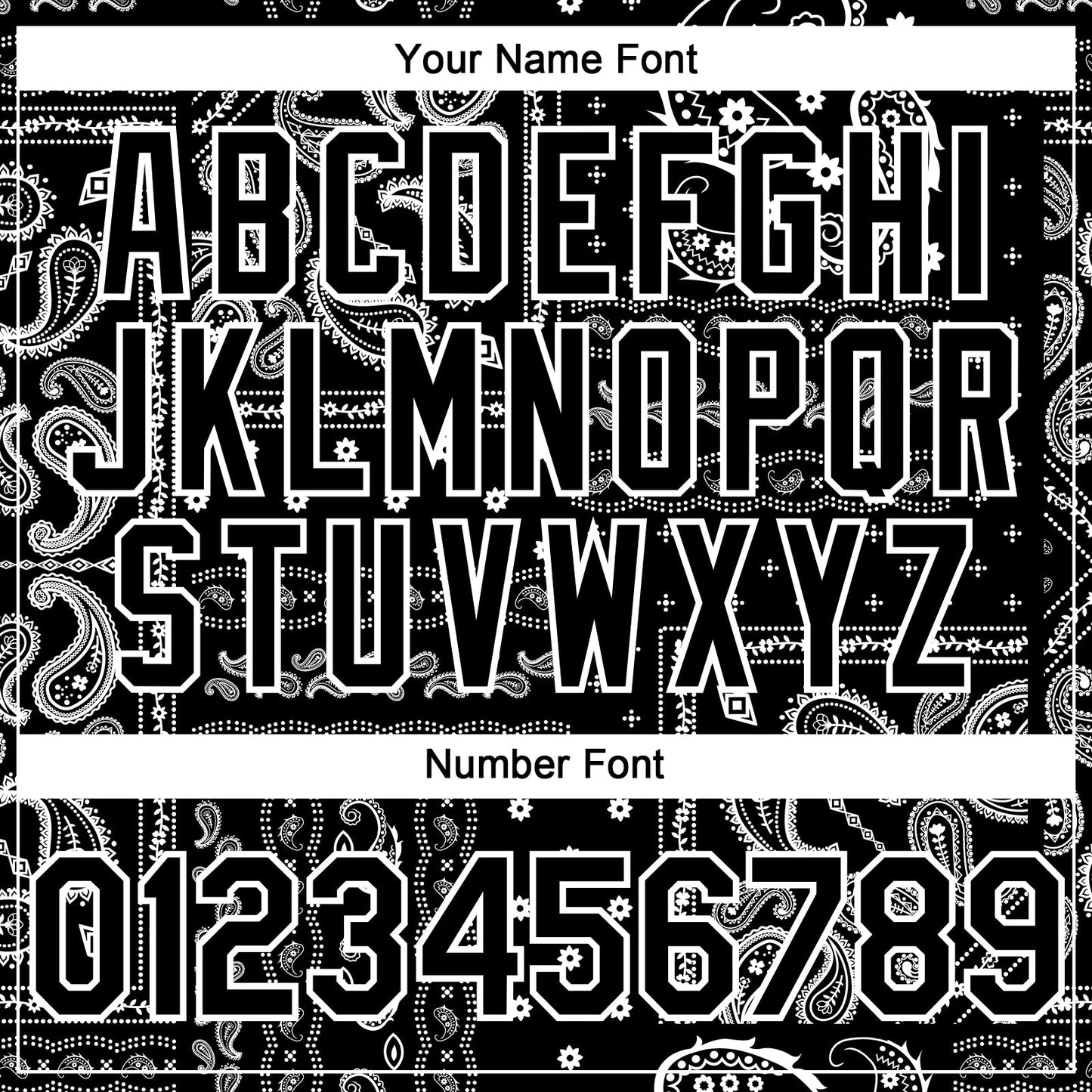 Custom Black White Rave Party Ethnic Paisley Bandana Authentic Baseball Jersey view 5