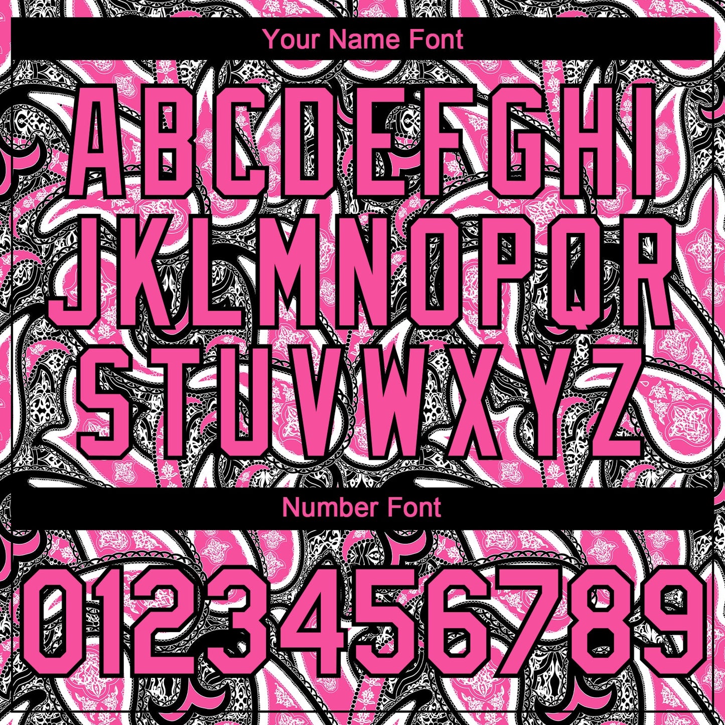 Custom Black Pink-White Rave Party Ethnic Paisley Bandana Authentic Baseball Jersey view 5