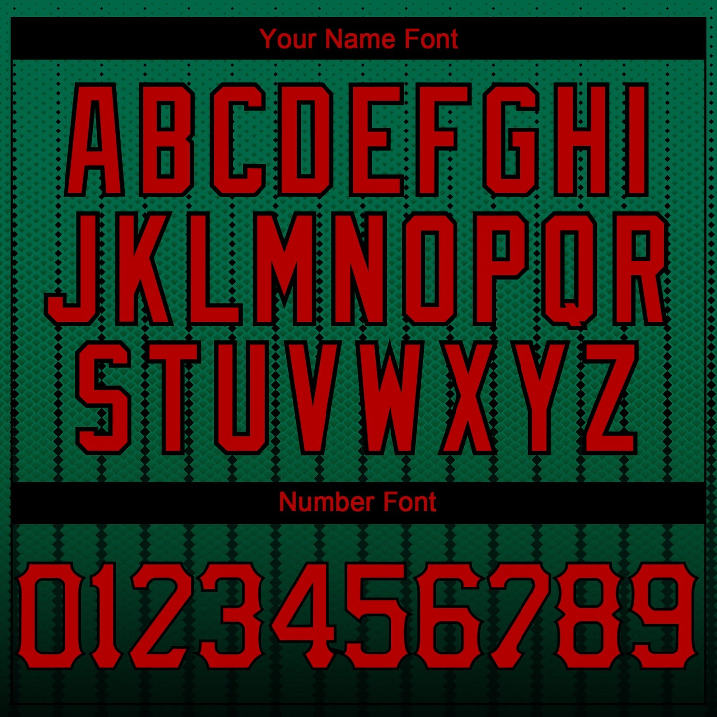 Custom Kelly Green Red-Black 3D Pattern Design Gradient Geometric Shape Authentic Baseball Jersey view 5
