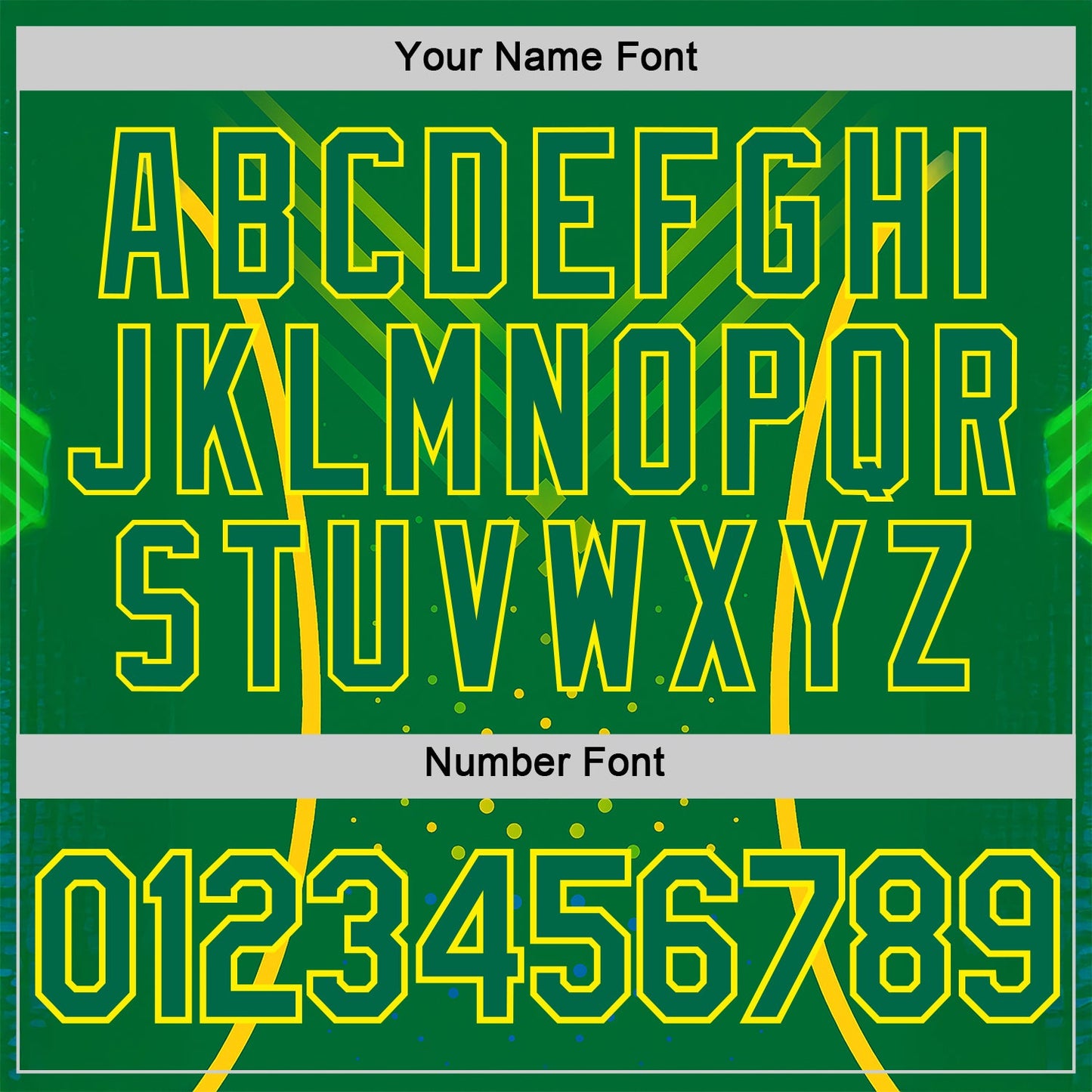 Custom Green Kelly Green-Light Yellow 3D Pattern Design Brazil Jamaica Sportswear Performance T-Shirt view 4
