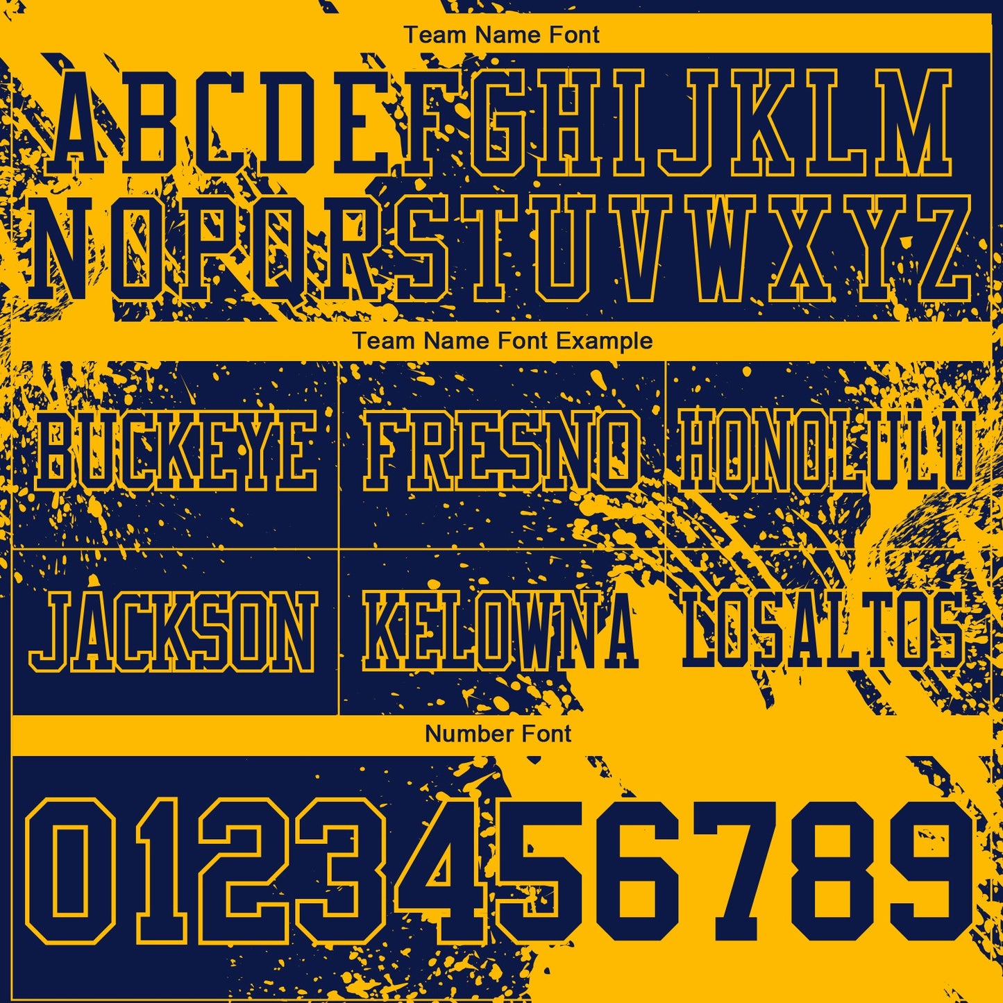 Custom Navy Gold 3D Pattern Abstract Brush Stroke Authentic Football Jersey view 3