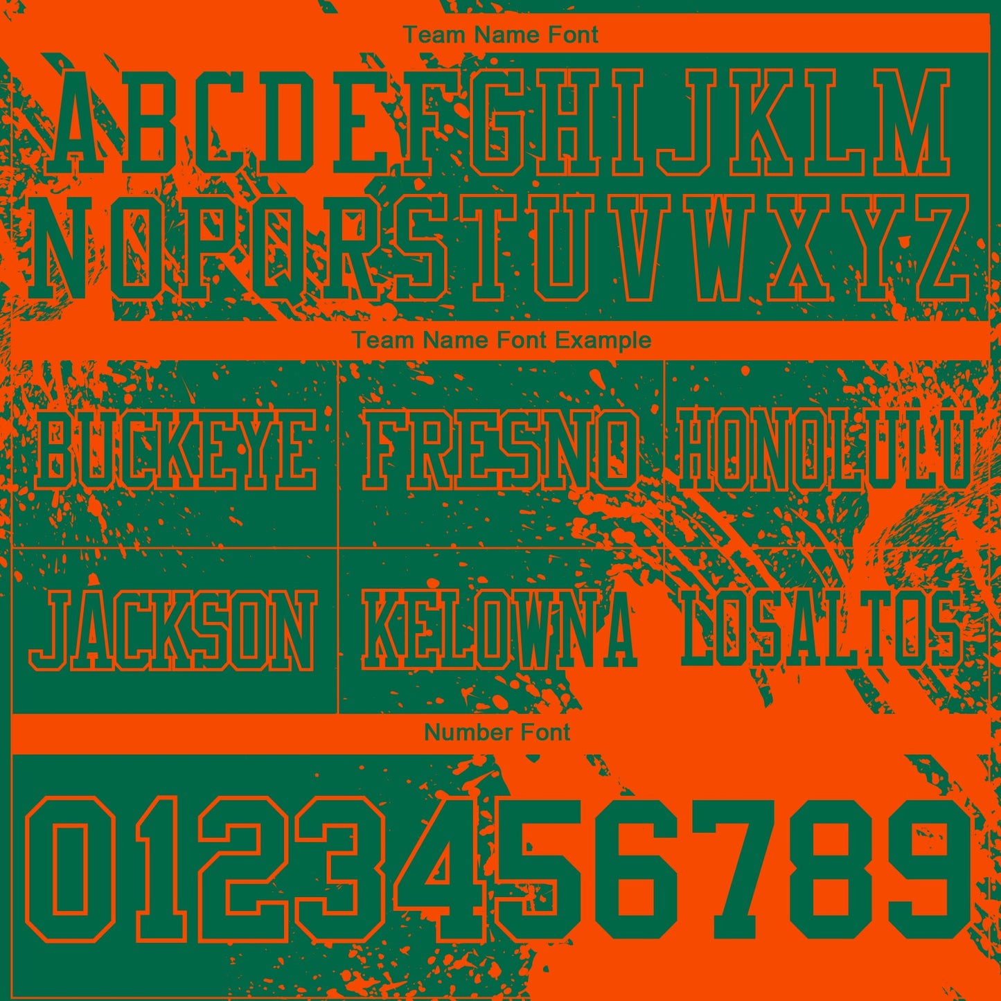 Custom Kelly Green Orange 3D Pattern Abstract Brush Stroke Authentic Football Jersey view 3