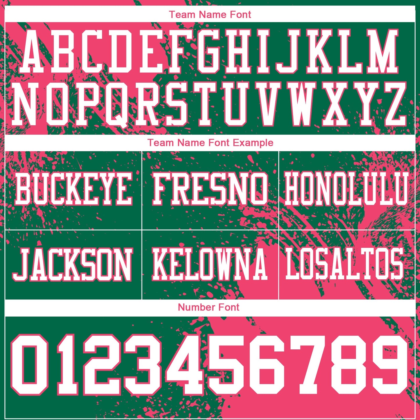 Custom Kelly Green White-Neon Pink 3D Pattern Abstract Brush Stroke Authentic Football Jersey view 3