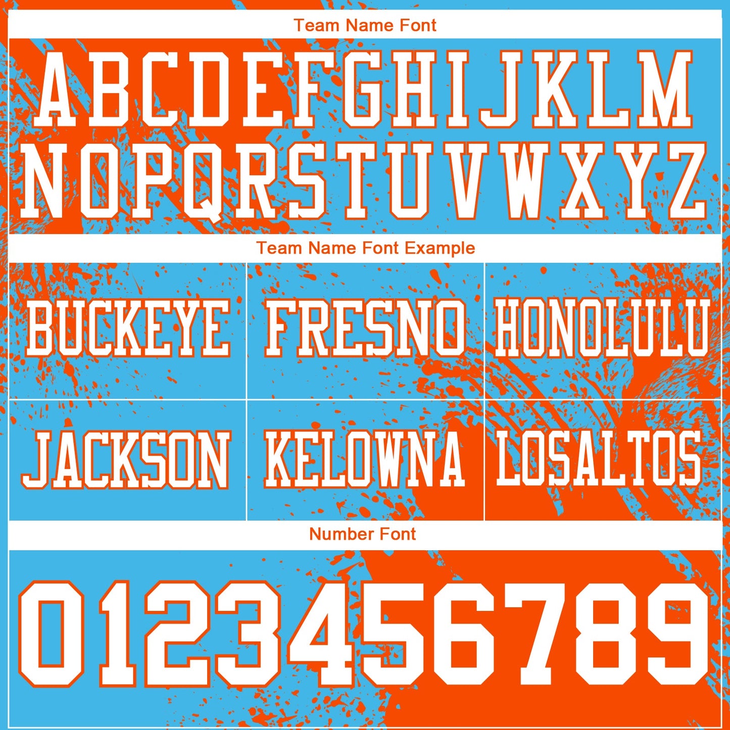 Custom Sky Blue White-Orange 3D Pattern Abstract Brush Stroke Authentic Football Jersey view 3