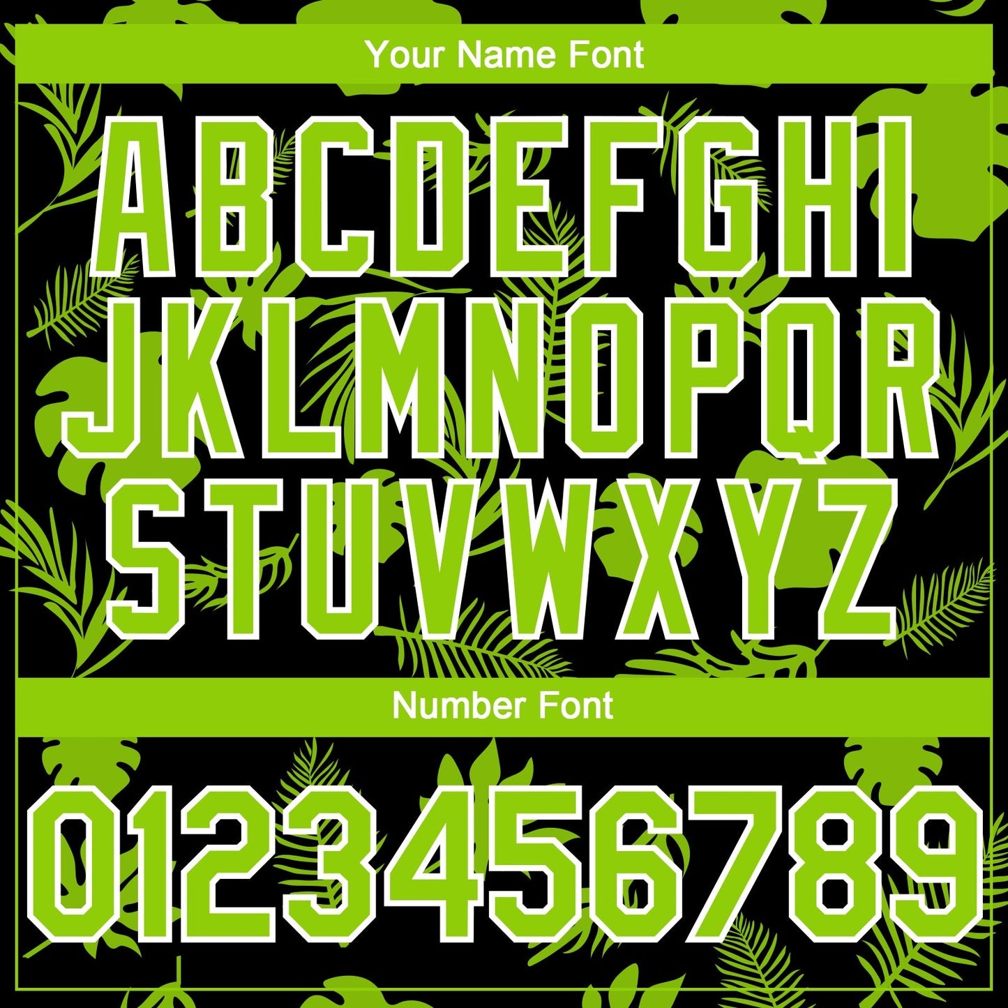 Custom Black Neon Green-White Hawaii Palm Leaves Authentic Baseball Jersey view 5