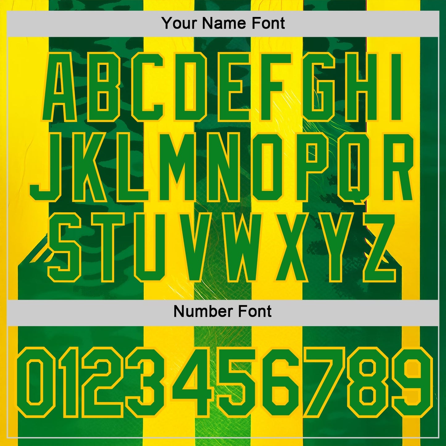 Custom Yellow Grass Green-Green 3D Pattern Design Brazil Stripe Sportswear Performance T-Shirt view 4