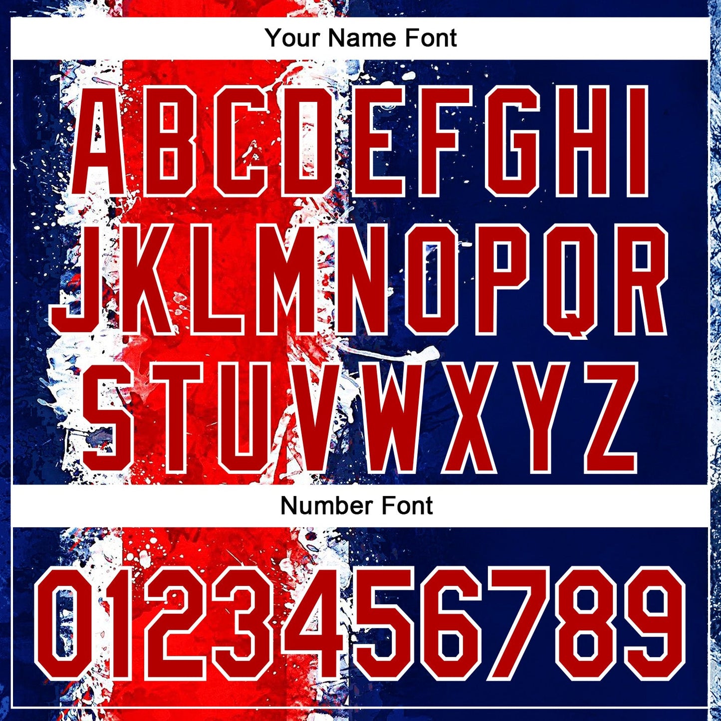 Custom Stitched Blue Red-White 3D Pattern Design American Inspired Graffiti Splash Sportswear Pullover Sweatshirt Hoodie view 4