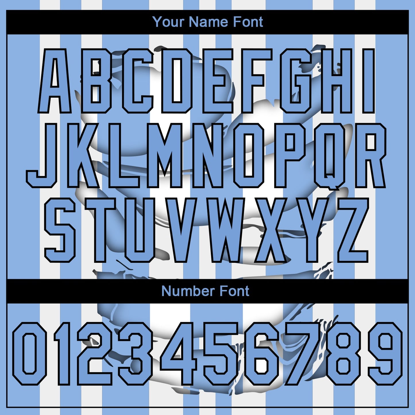 Custom Stitched Light Blue White-Black 3D Pattern Design Stripe Sports Pullover Sweatshirt Hoodie view 4