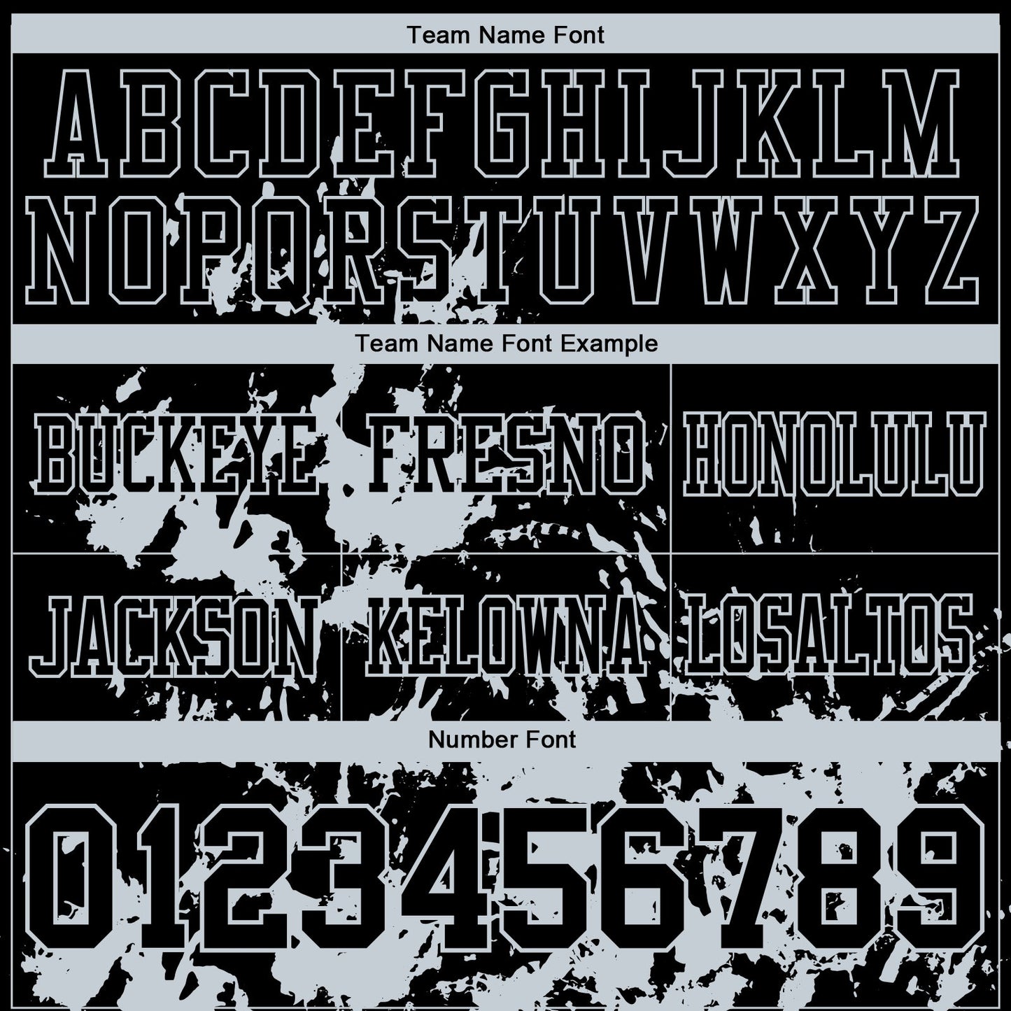 Custom Black Silver 3D Pattern Splash Authentic Football Jersey view 3