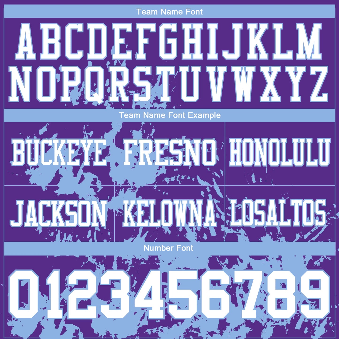 Custom Purple White-Light Blue 3D Pattern Splash Authentic Football Jersey view 3