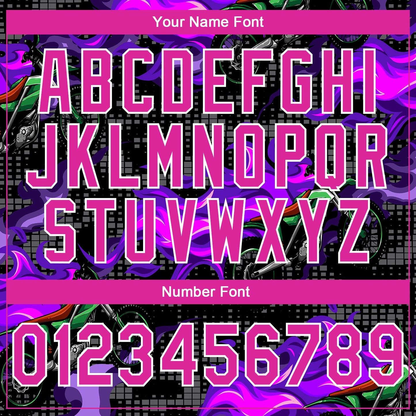 Custom Stitched Black Deep Pink-White 3D Pattern Design Flame Motorcycle Motocross Racing Sports Pullover Sweatshirt Hoodie view 4