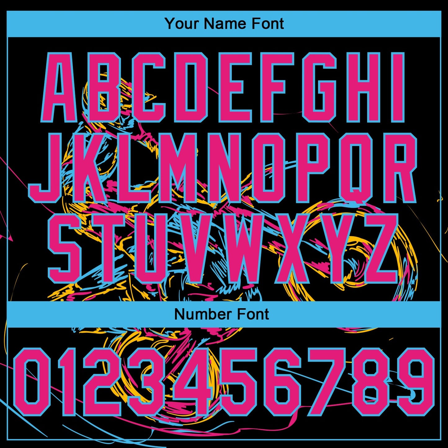 Custom Stitched Black Hot Pink-Sky Blue 3D Pattern Design Motorcycle Motocross Racing Sports Pullover Sweatshirt Hoodie view 4