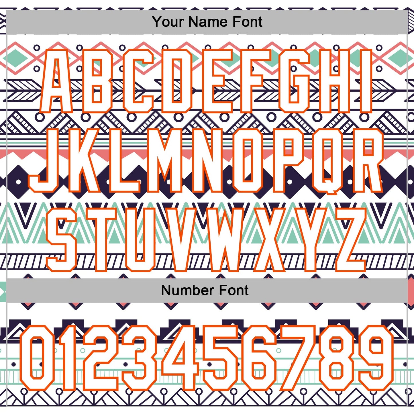 Custom Stitched White Orange 3D Pattern Design Tribal Ethnic Native American Sports Pullover Sweatshirt Hoodie view 4