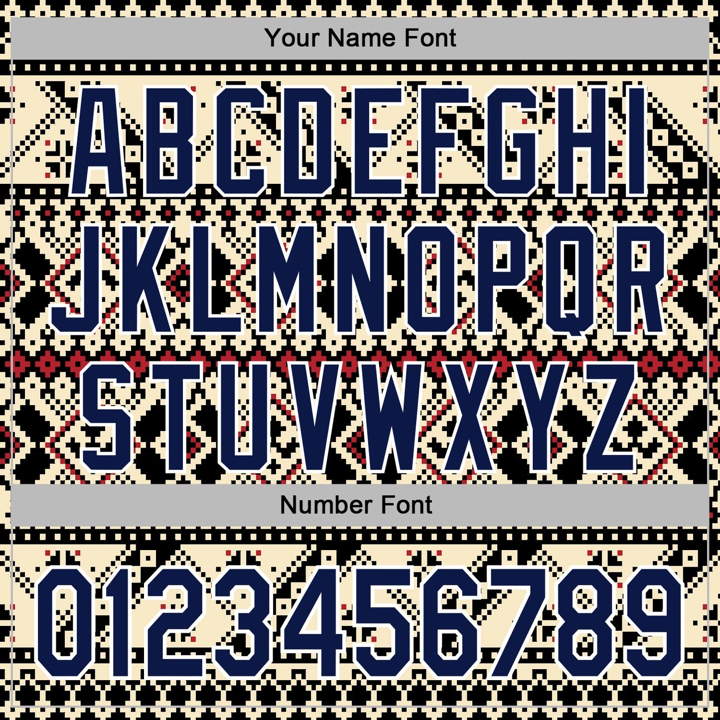 Custom Stitched Cream Navy Black-White 3D Pattern Design Tribal Ethnic Native American Sports Pullover Sweatshirt Hoodie view 4